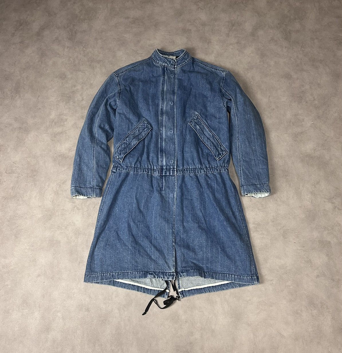 Helmut Lang Helmut Lang Women's Fur Lined Denim Parka USA Size:S Size S / US 4 / IT 40 - 1 Thumbnail