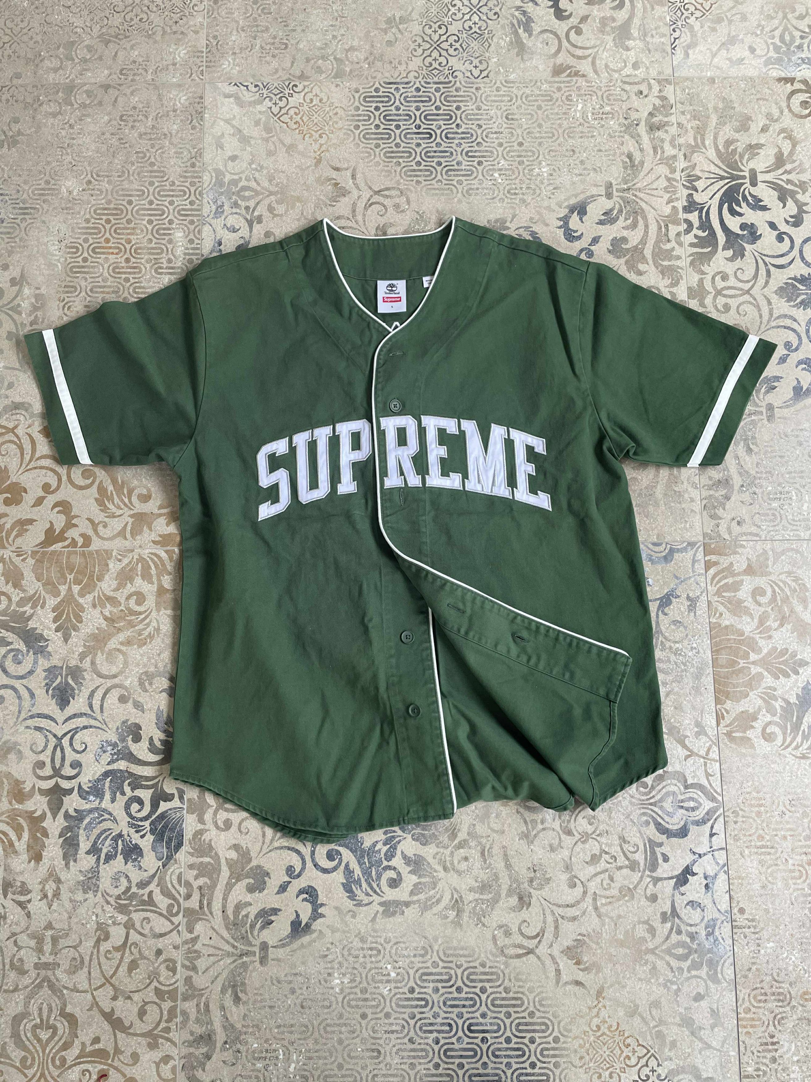 Supreme Supreme x Timberland Basketball Shirt Green Mens S Size US S / EU 44-46 / 1 - 1 Thumbnail