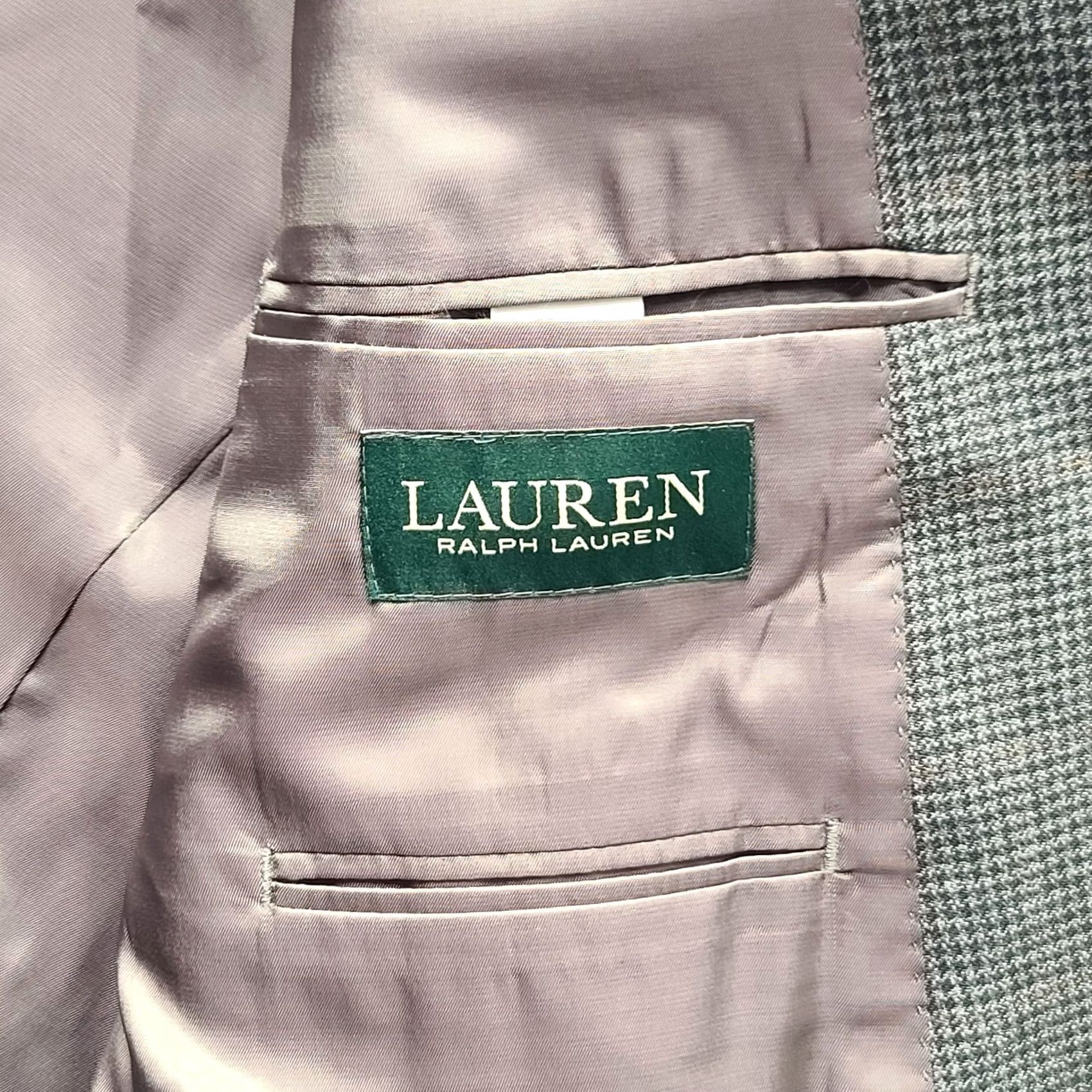 Ralph Lauren Lauren Ralph Lauren Sport Coat Mens 52R 2 Button Silk Wool Windowpane Notch Lapel Gray 2 Piece Big & Tall Mens B&T Jacket Shade Brown? Size US L / EU 52-54 / 3 - 5 Thumbnail