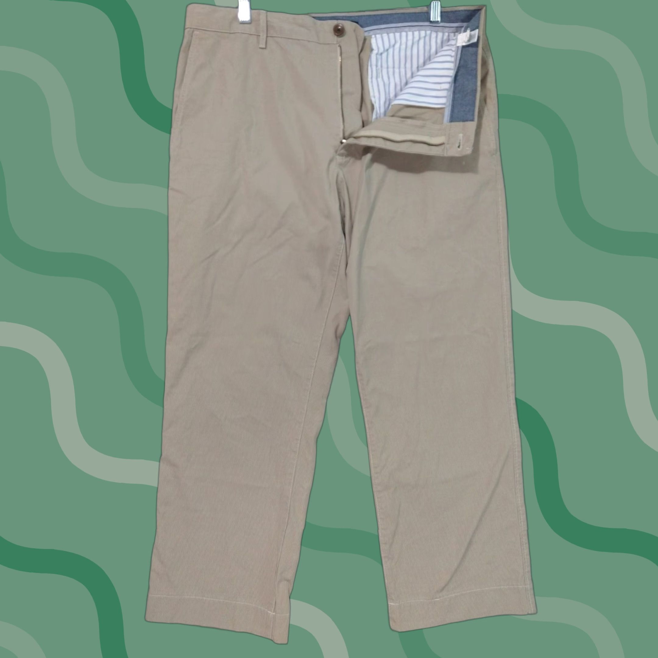 Banana Republic Banana Republic Pants Mens 34x26 Beige Chino Straight Fit Flat Front Mid Rise Casual Workwear City Preppy Mens Size US 34 / EU 50 - 1 Thumbnail