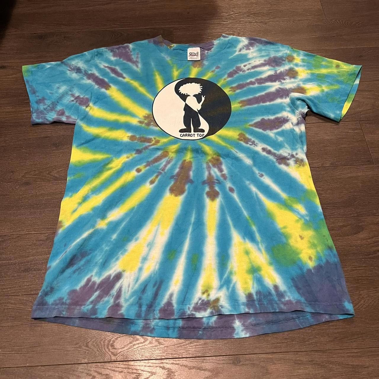 Designer Vintage Carrot Top Tie Dye T Shirt 90s XL Size US XL / EU 56 / 4 - 2 Thumbnail