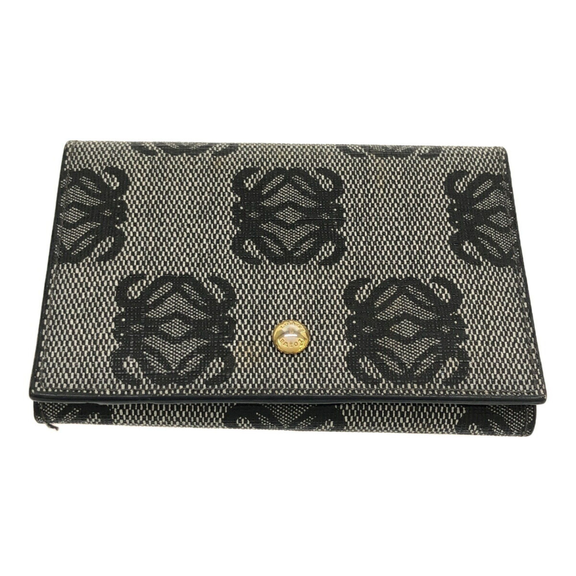 Other LOEWE Card Case Grey Black PVC Box Included Women's Mikunigaoka Store Size ONE SIZE - 1 Thumbnail
