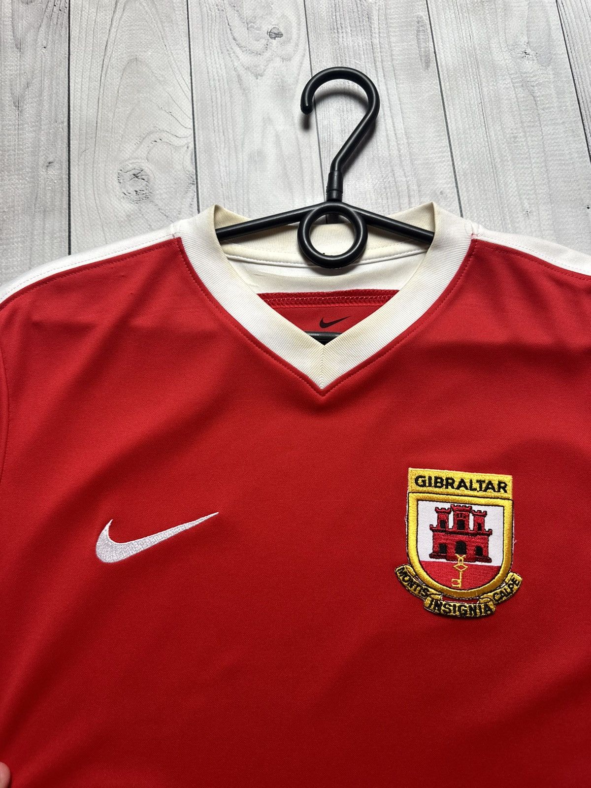 Nike × Vintage Vintage Nike Gibraltar soccer jersey red size L Size US L / EU 52-54 / 3 - 3 Thumbnail