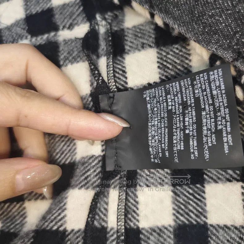 Balenciaga Balenciaga Denim and Plaid Lined Fleece Size XXS / US 00 / IT 34 - 5 Thumbnail