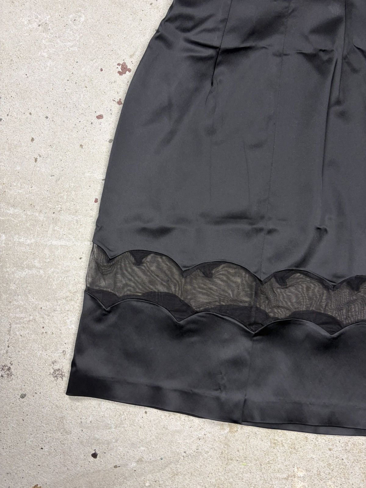 John Galliano John Galliano Black Midi Dress Lace Mesh Trims Size S / US 4 / IT 40 - 12 Thumbnail