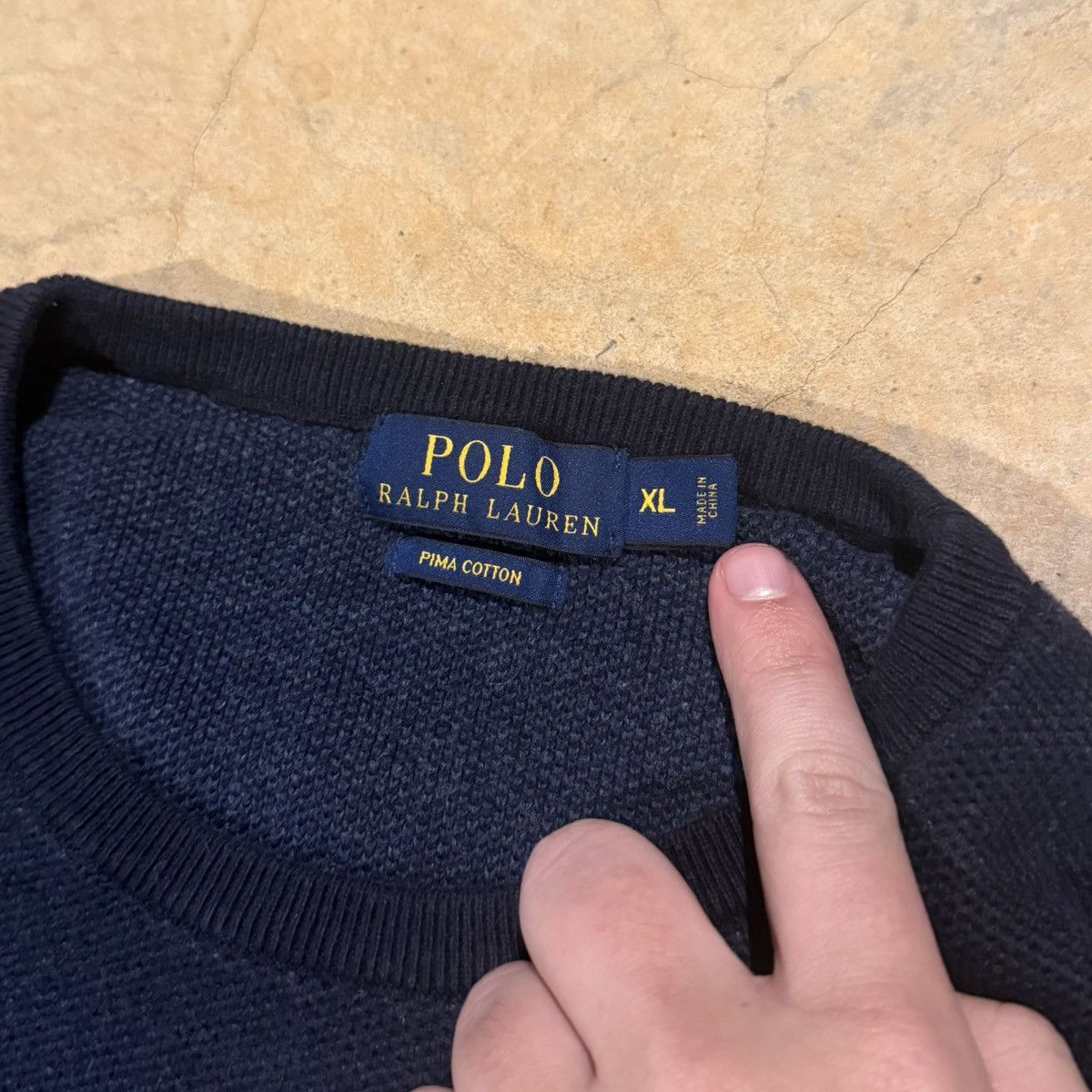 Polo Ralph Lauren Vtg Polo Ralph Lauren Pony Logo Pima Cotton Knit Sweater Size US XL / EU 56 / 4 - 4 Thumbnail