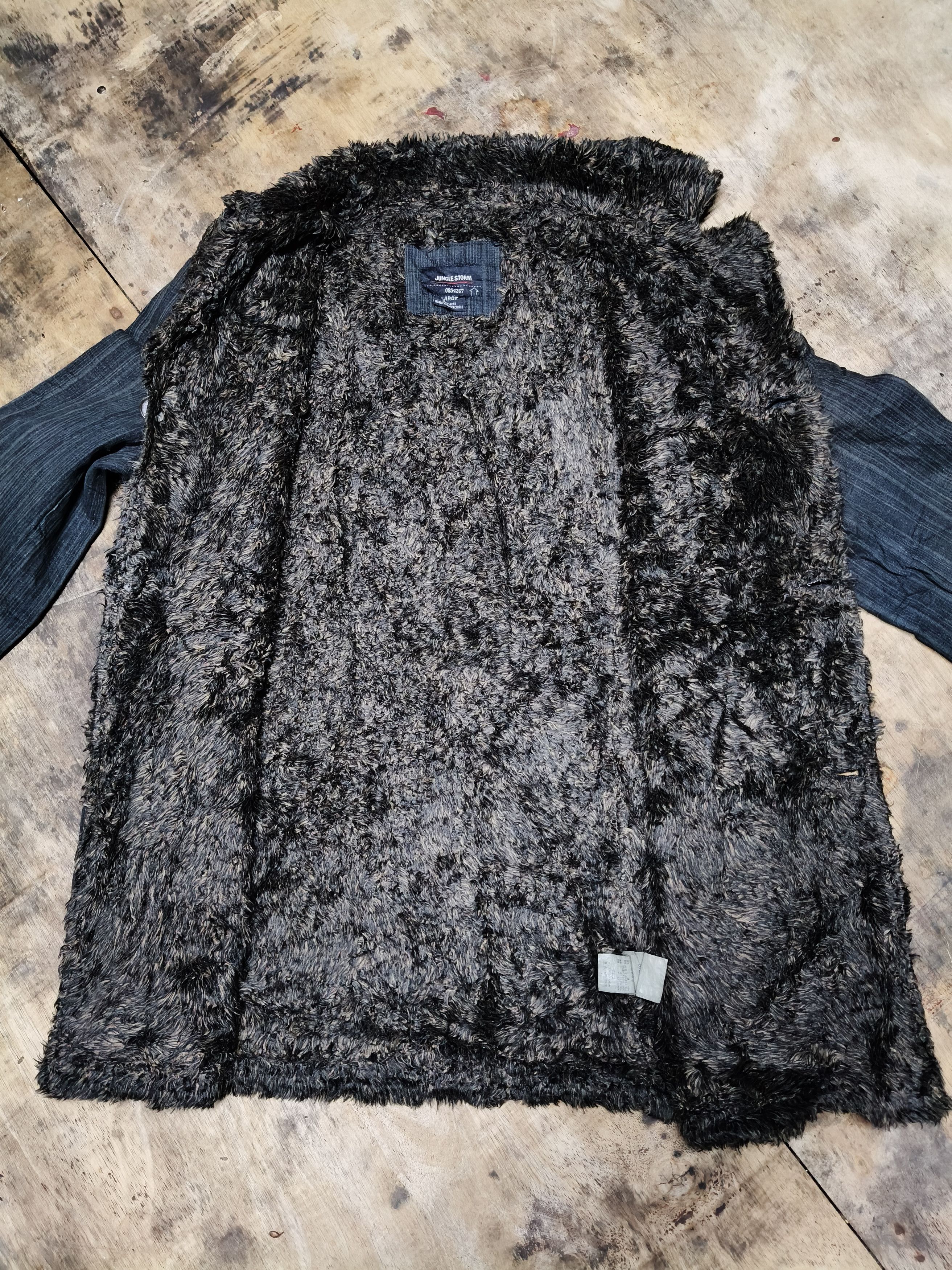 Japanese Brand Jungle Strom Faux Fur button Jacket Size US L / EU 52-54 / 3 - 8 Thumbnail