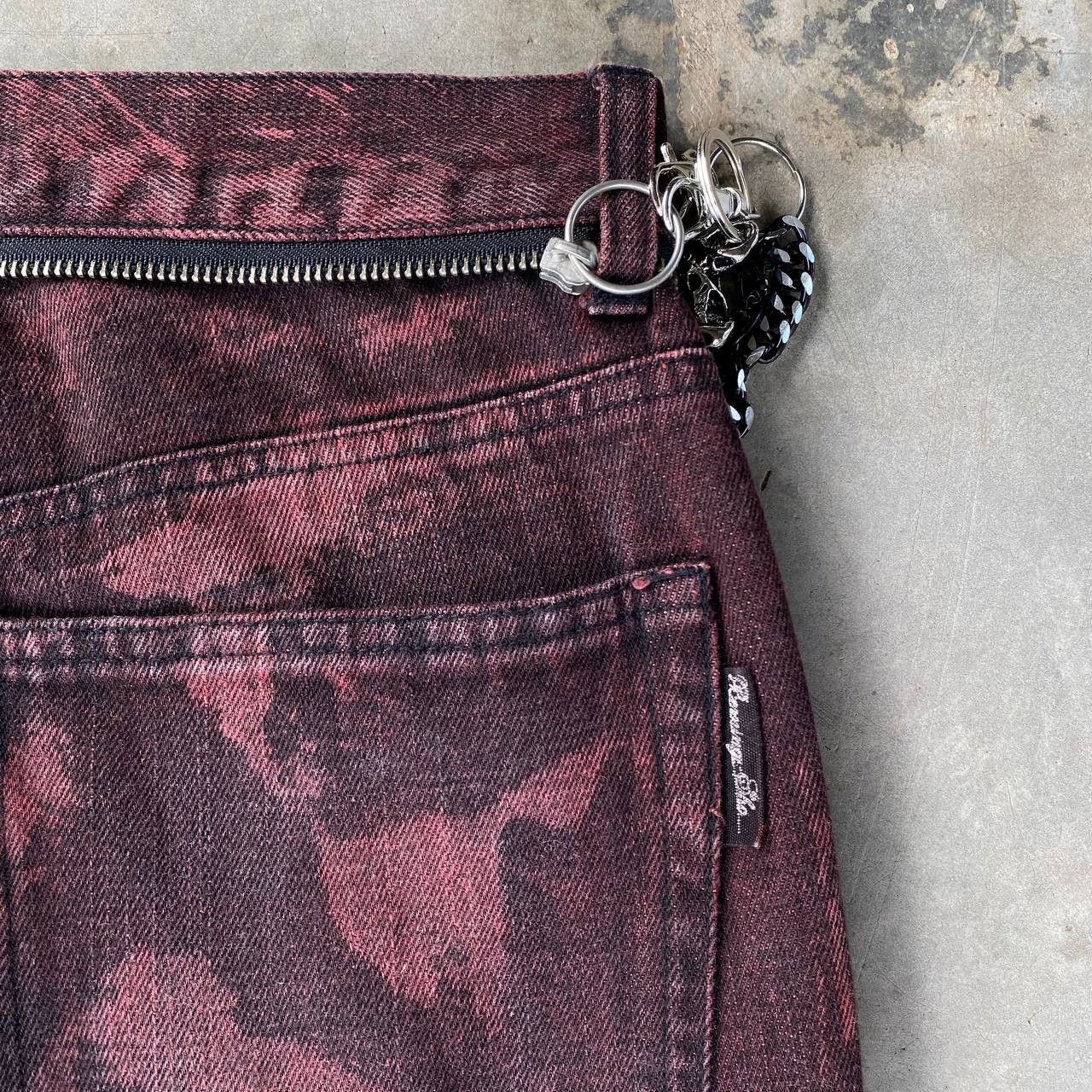 If Six Was Nine FLARED BERNING-SHO SKULL DYE DISTRESSED TORNADO MART STYLE Size US 28 / EU 44 - 11 Thumbnail