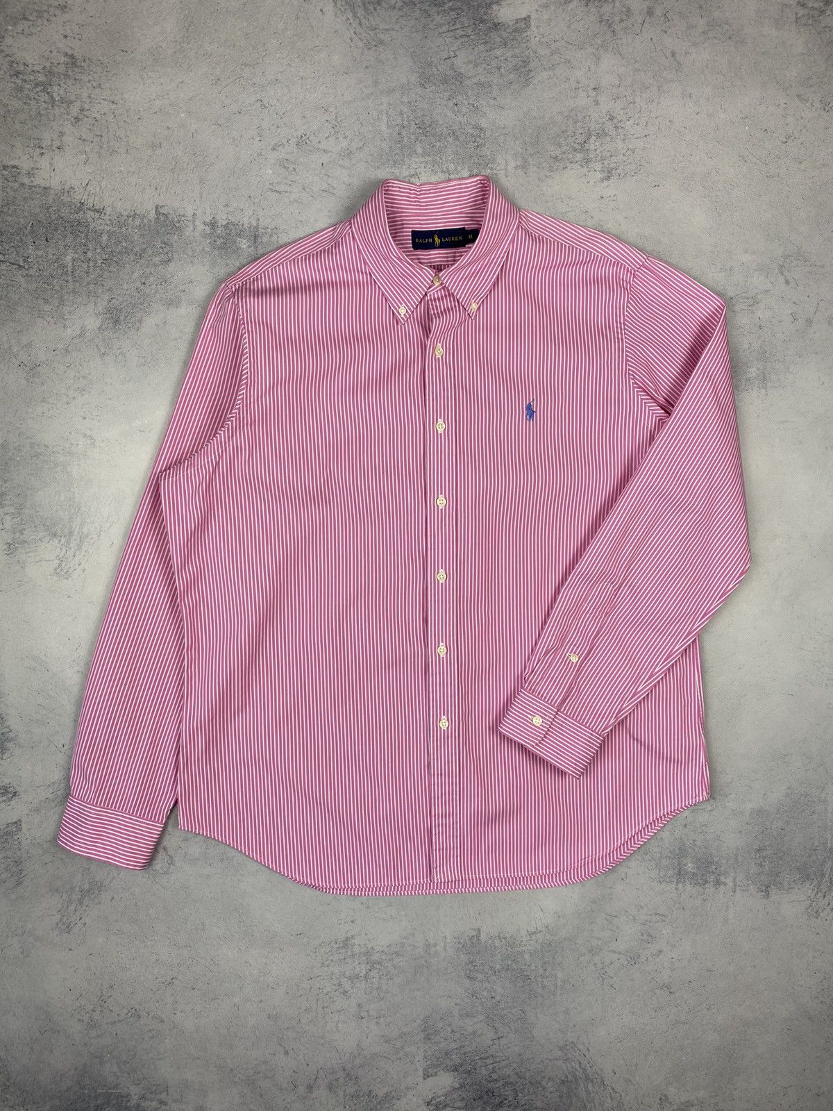 Polo Ralph Lauren Polo Ralph Lauren Striped Pink Button Up Shirt Long Sleeve Size US XL / EU 56 / 4 - 2 Thumbnail
