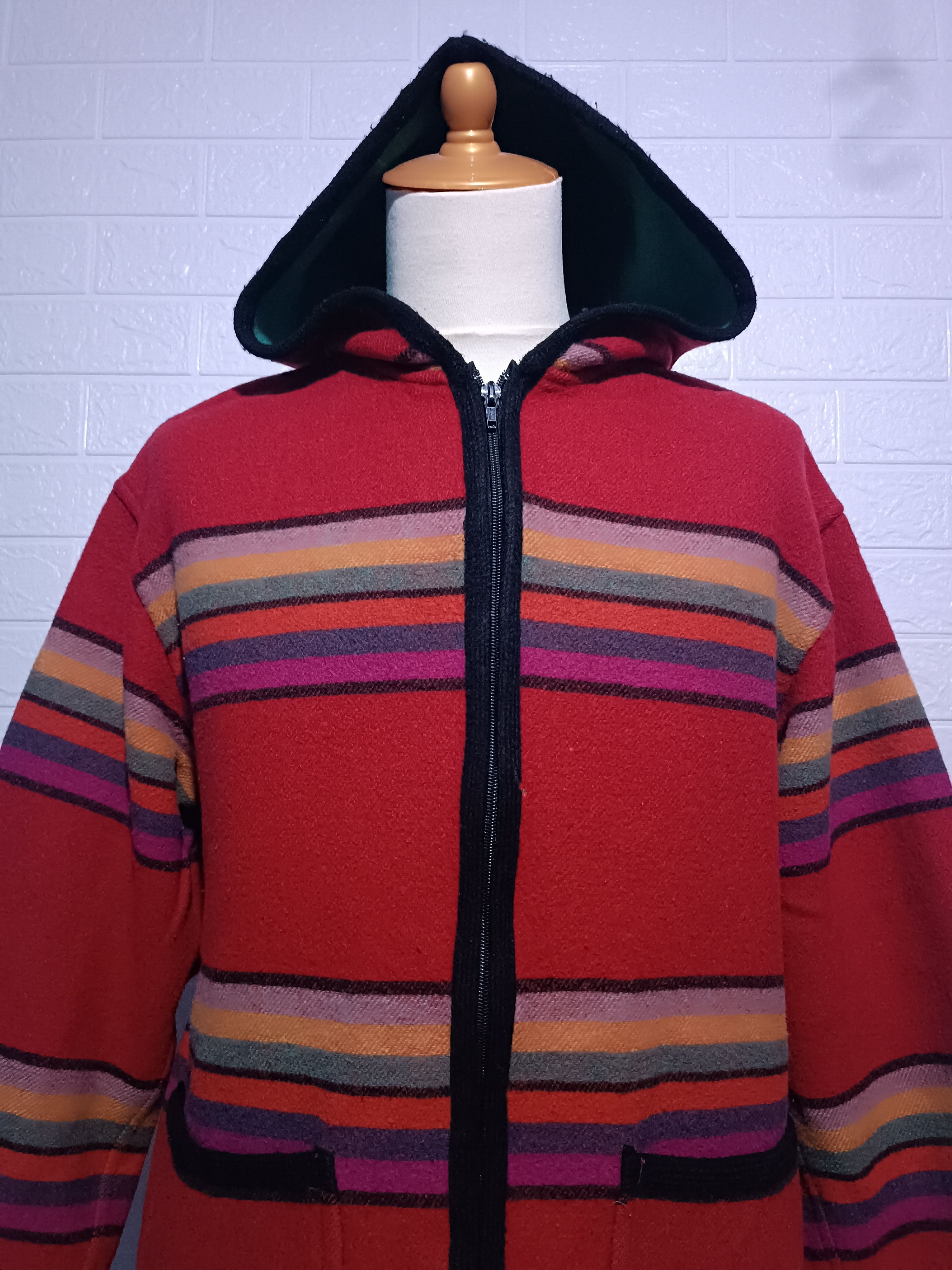 Japanese Brand Vintage Limited Collection Blanket Coat Wool Hoodie Jacket Size US L / EU 52-54 / 3 - 3 Thumbnail
