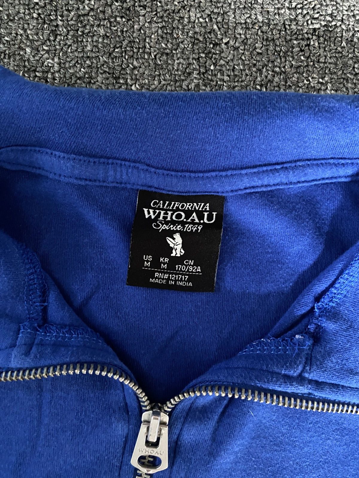 Who A.U. Vintage Who.A.U California Half-Zip Sweatshirts Cobalt Blue Size US M / EU 48-50 / 2 - 8 Thumbnail