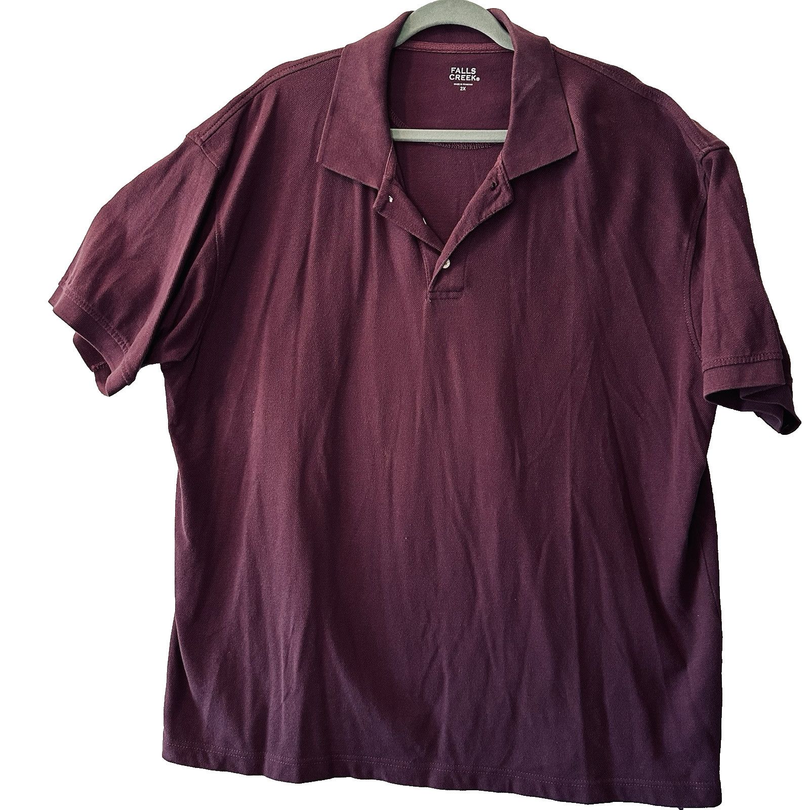 Other Falls Creek 2XL Polo Maroon 100% Cotton Short Sleeve Golf Size US XXL / EU 58 / 5 - 1 Thumbnail
