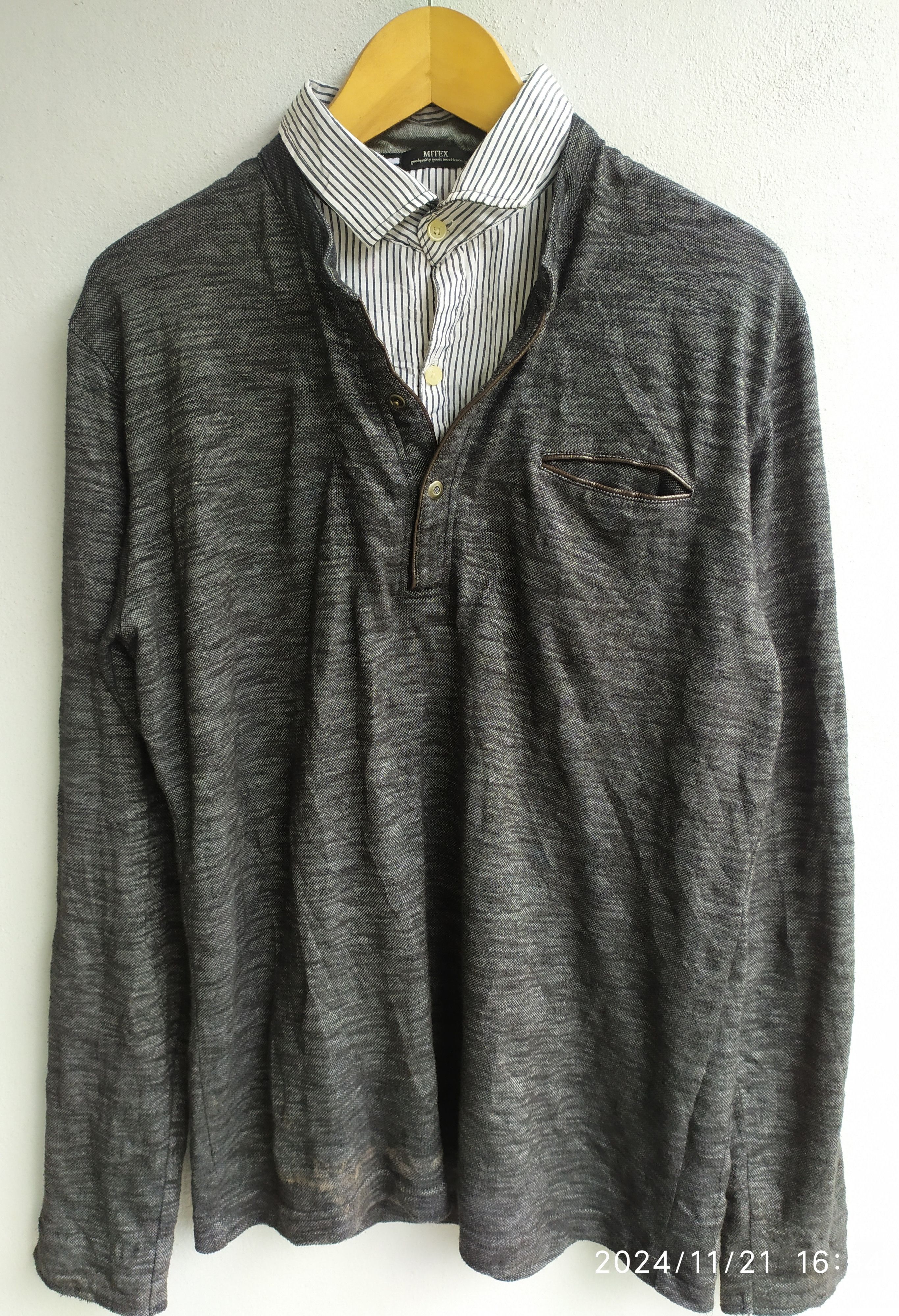If Six Was Nine × Japanese Brand × Le Grande Bleu (L.G.B.) Gothic Long sleeve Mitex Double Layer Size US XL / EU 56 / 4 - 1 Thumbnail
