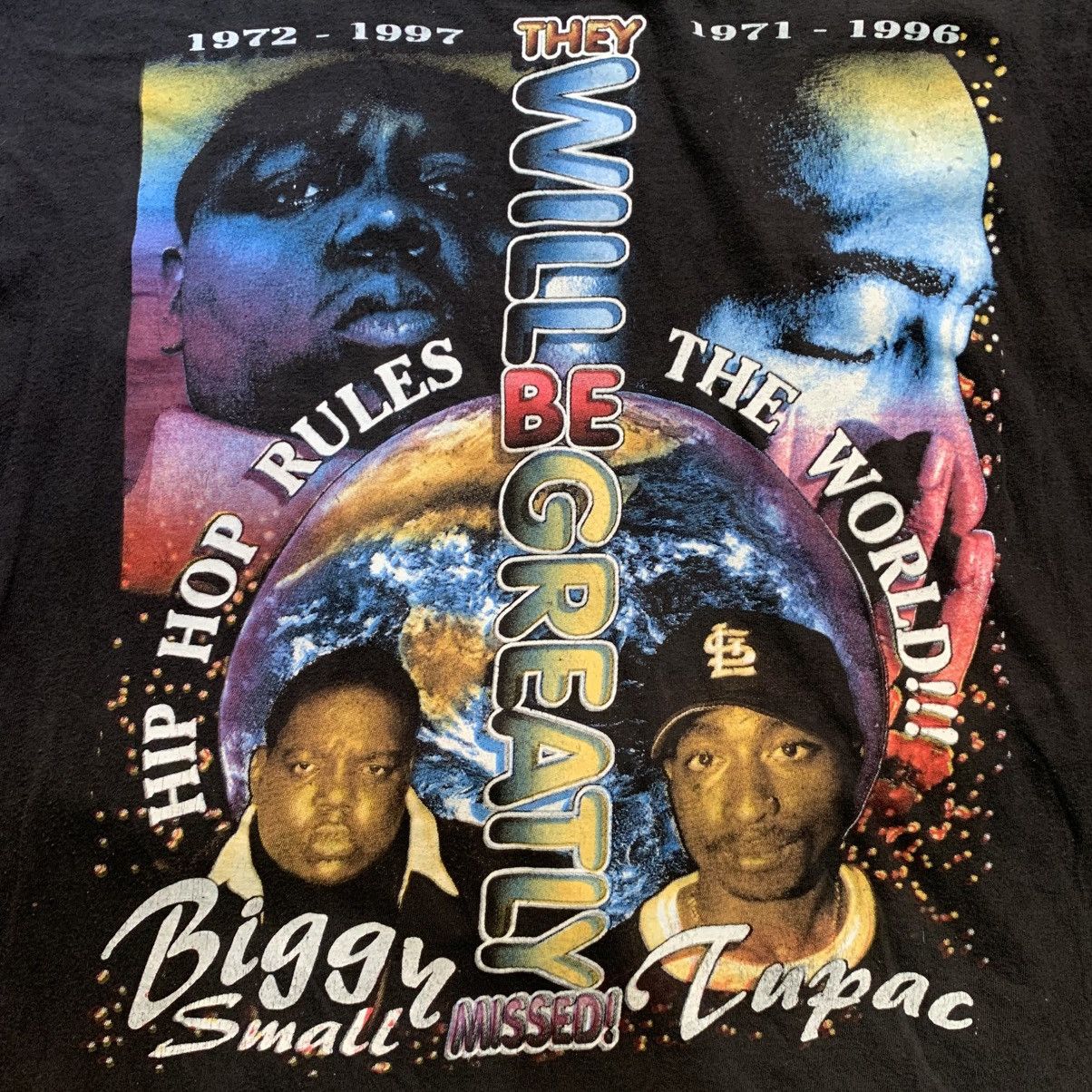 Rap Tees VINTAGE IN MEMORY OF TUPAC SHAKUR BIGGIE SMALLS RAP TEE Size US XXL / EU 58 / 5 - 3 Thumbnail