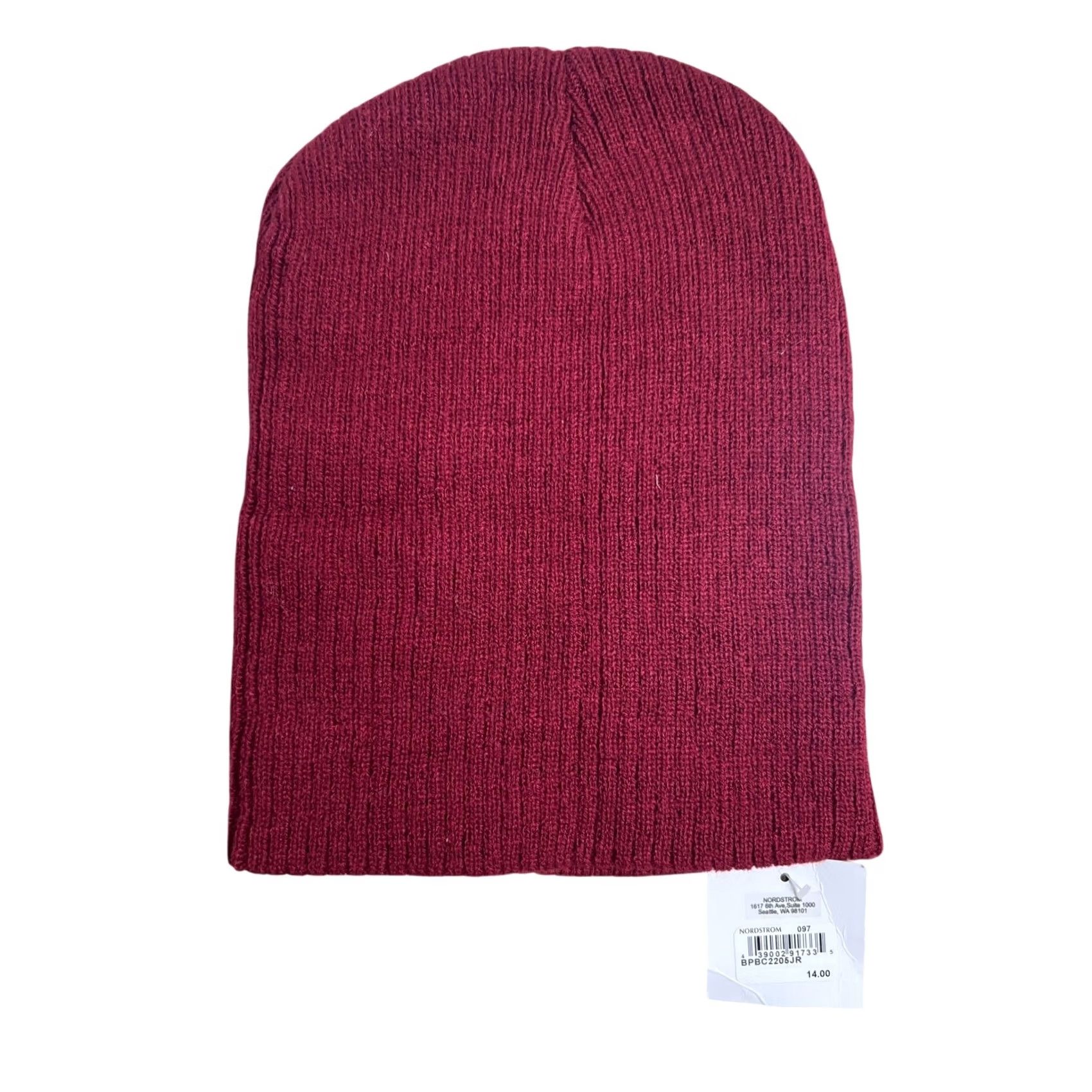 Nordstrom NWT BP. Nordstrom Maroon Beanie Hat Womens One Size Red Size ONE SIZE - 4 Thumbnail