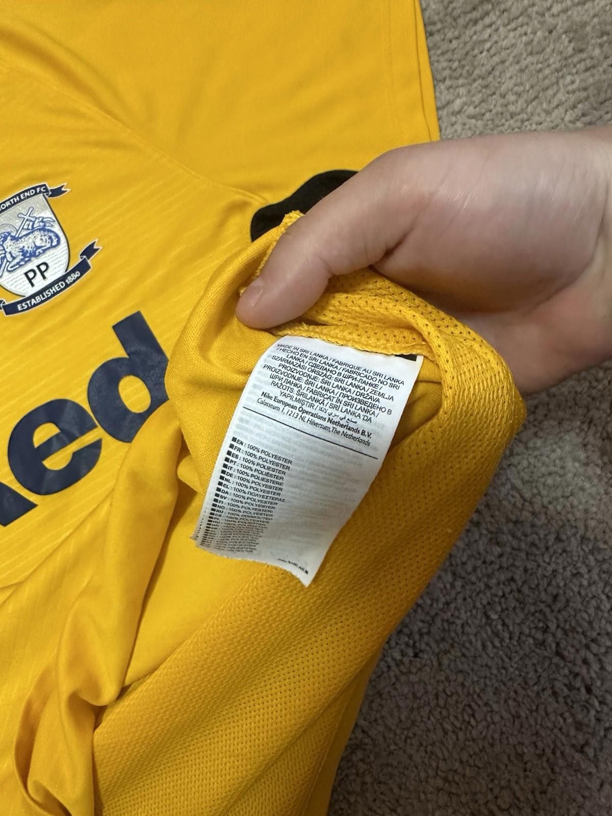 Nike Nike 2018-19 Preston North End Football Shirt Soccer Jersey Size US L / EU 52-54 / 3 - 5 Thumbnail
