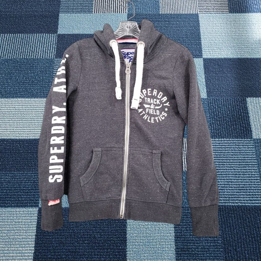 Superdry Superdry Hoodie Womens 2XS Gray Track & Field Zip Up Athletics Sweatshirt Shirt Women XS Gray Sports Spring Zip Hoodie Size XXS / US 00 / IT 34 - 1 Thumbnail