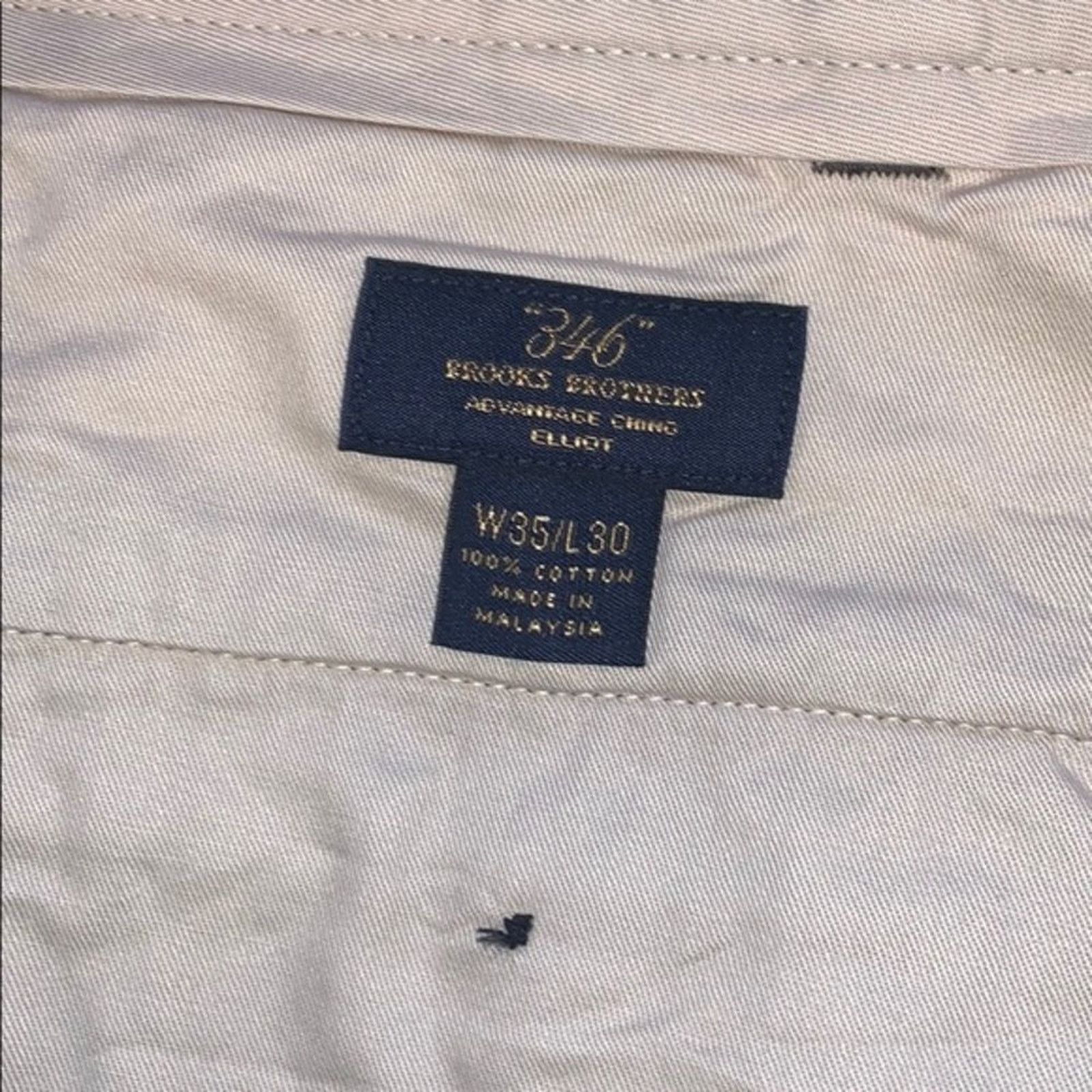 Brooks Brothers 346 by Brooks Brothers Neutral Chino Pants | Sz 35x30 Size US 35 - 3 Thumbnail