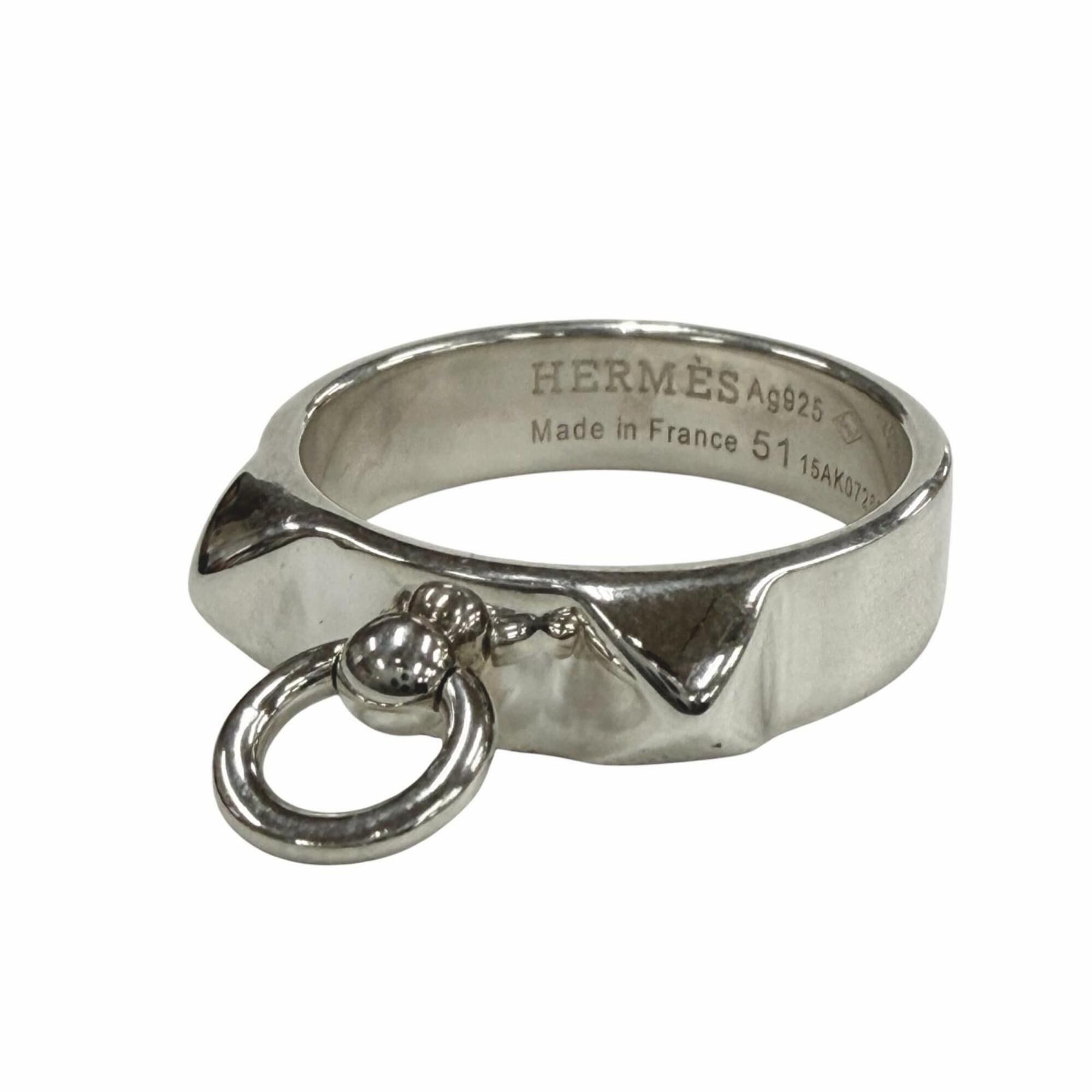 Hermes HERMES 15AK072635 Collier de Chien PM AG925 Ring, Silver, Size 51, with Box, Made in France, Weight 4.3g, Men's/Women's Pants Size ONE SIZE - 1 Thumbnail