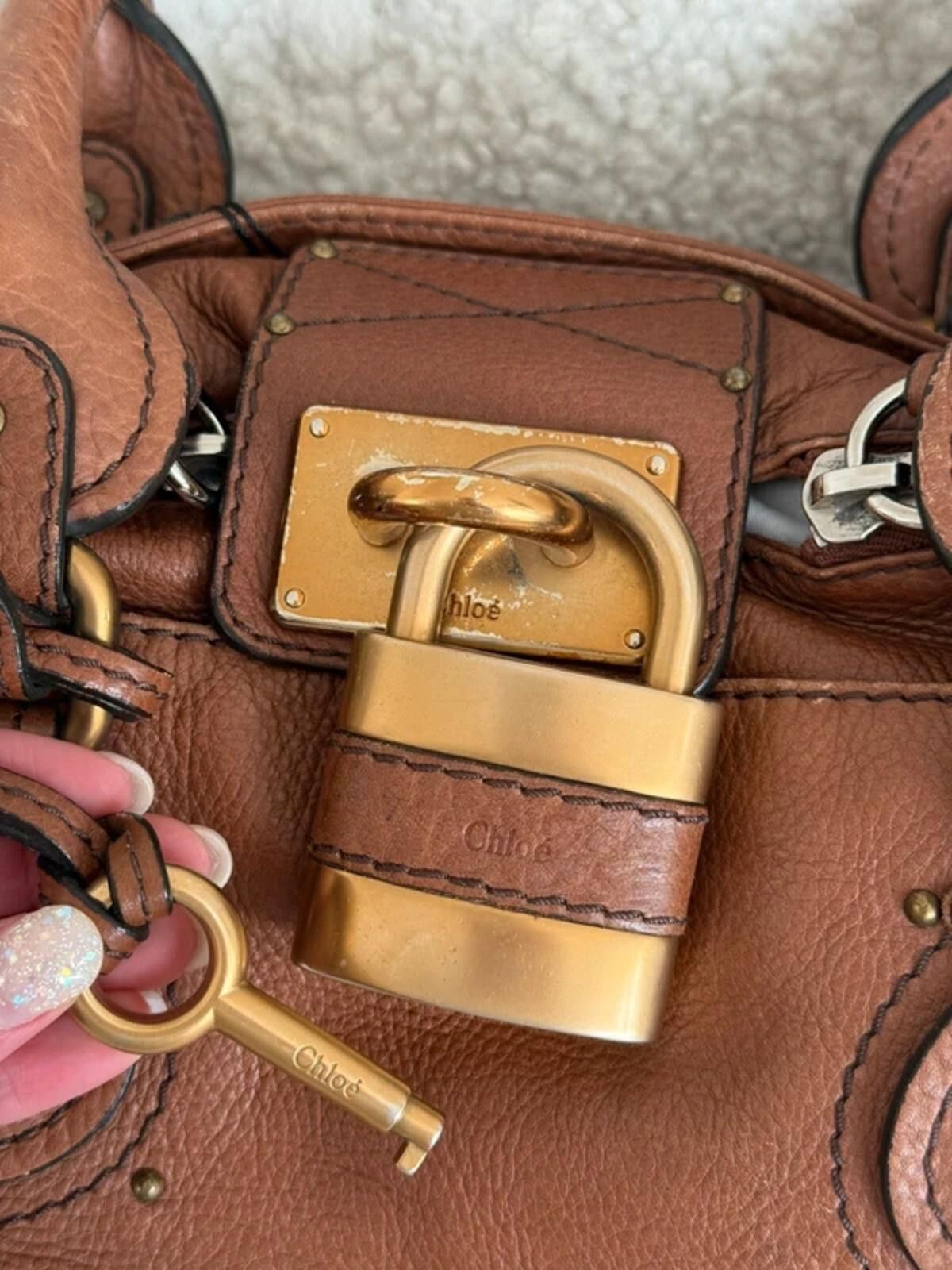 chloma Chloé Paddington Leather Handbag Size ONE SIZE - 8 Thumbnail