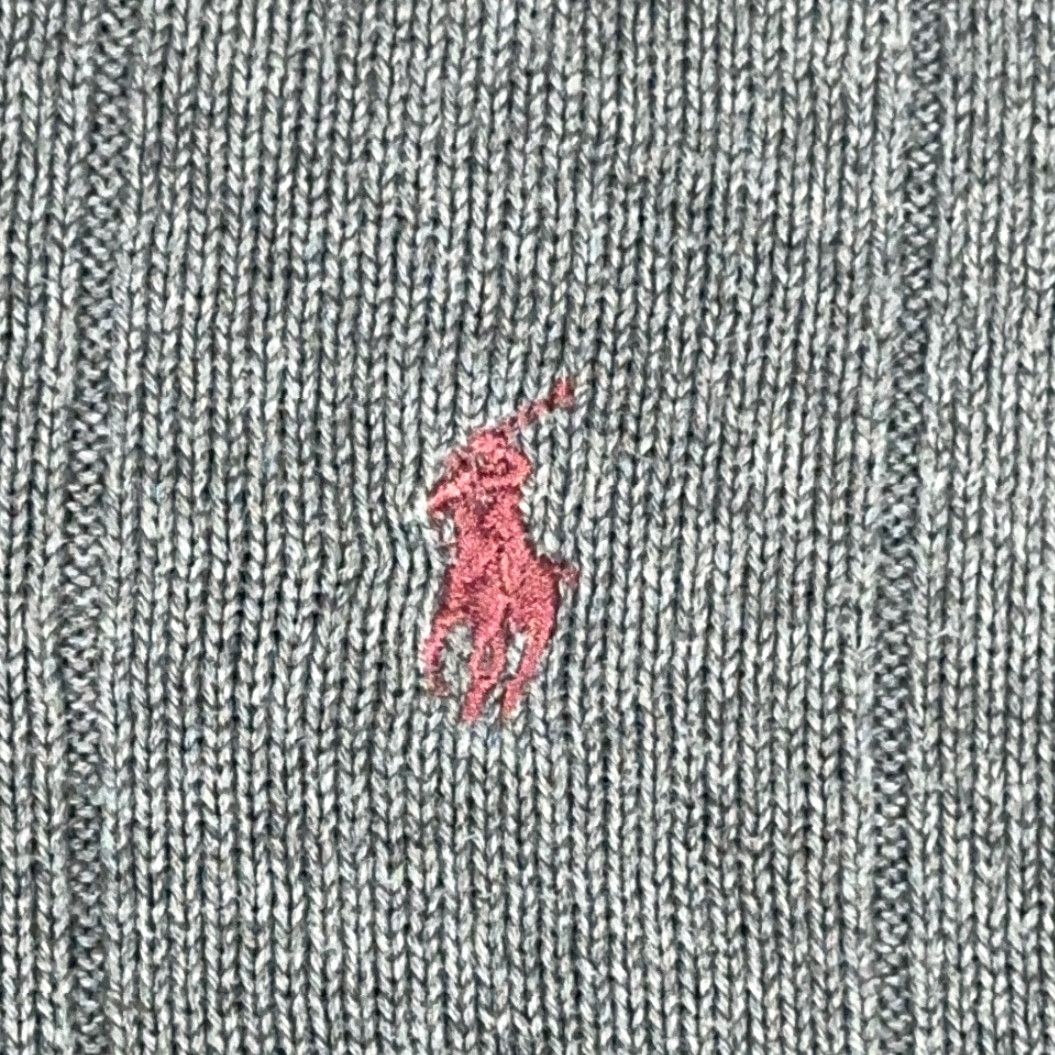 Polo Ralph Lauren VINTAGE Polo Ralph Lauren Sweater Vest Shirt Adult LARGE Gray Cotton 90s Polo Pony Logo Sleeveless Knit Size US L / EU 52-54 / 3 - 4 Thumbnail