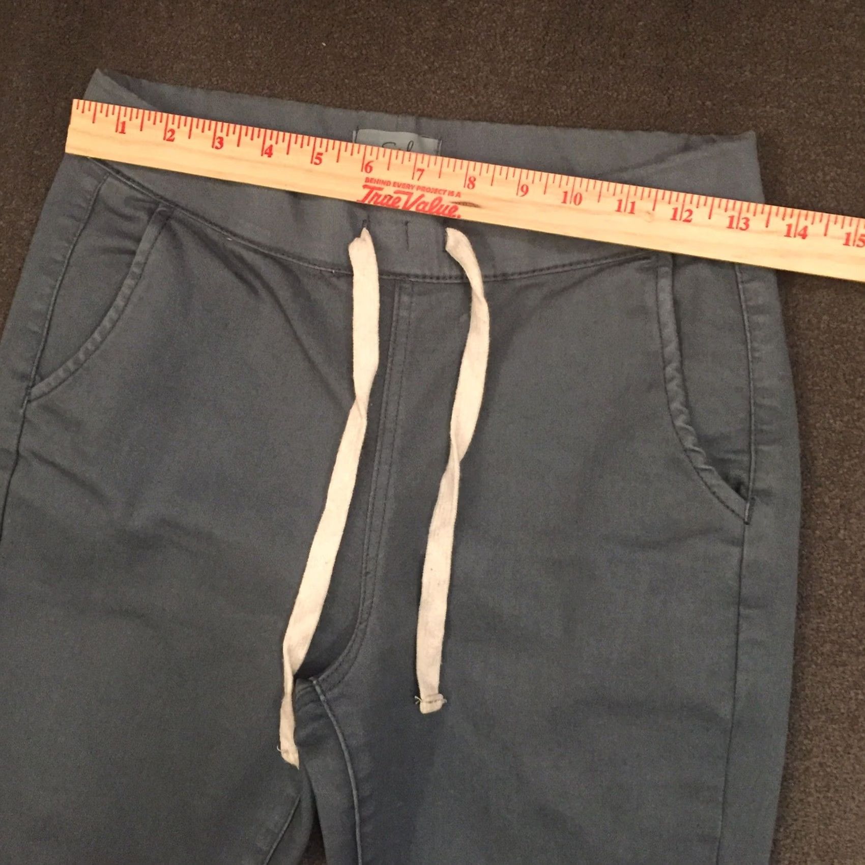 Vintage Easel Pants Womens Small Gray Ankle Zip Drawstring Chino Skinny Casual 28in Inseam Womens Size 28" / US 6 / IT 42 - 2 Thumbnail