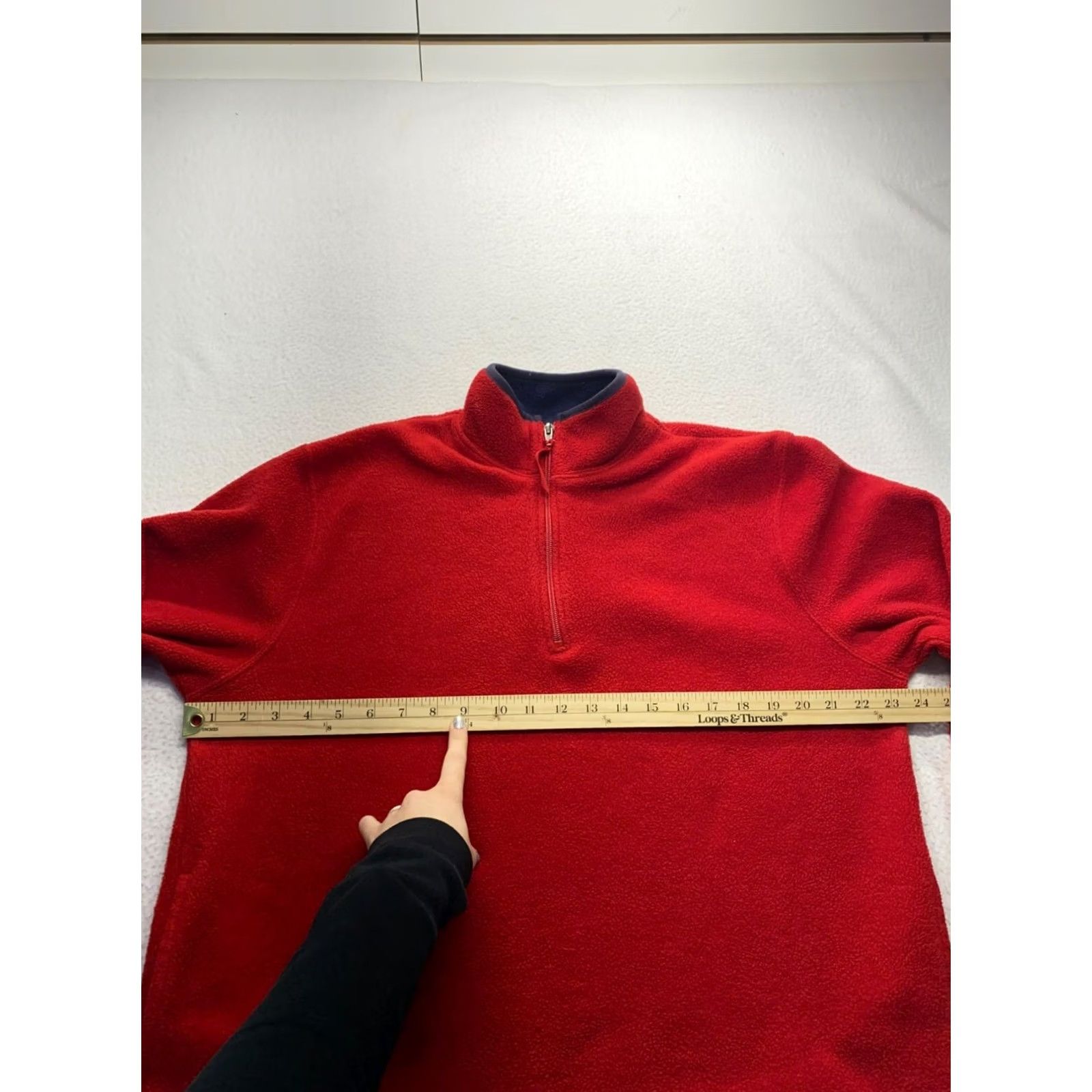 Old Navy Old Navy Outlet Red Fleece Pullover Quarter-Zip Jacket XXL #7102 Size US XXL / EU 58 / 5 - 7 Thumbnail