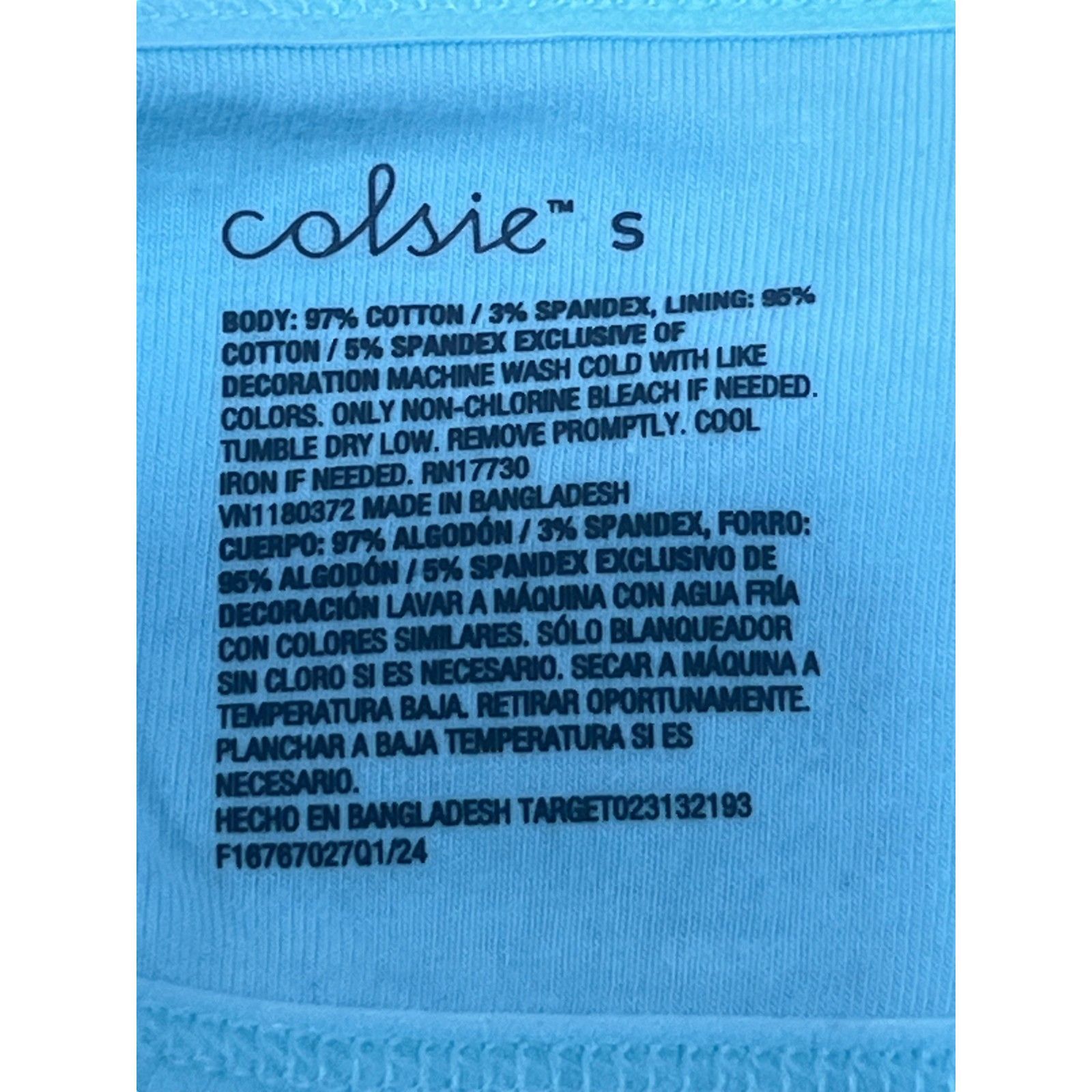 Other Colsie - Women's Bra - Light Blue - Small Size ONE SIZE - 6 Thumbnail