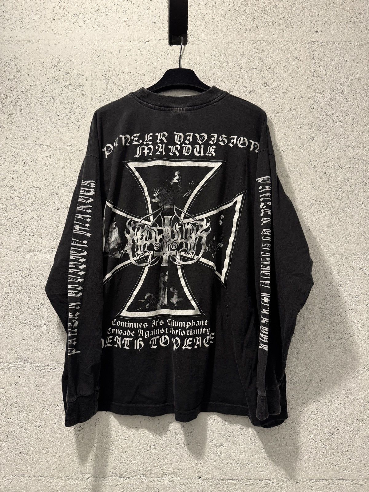 Band Tees *RARE* MARDUCK 90s METAL DEATH CROSS LONGSLEEVE BAND TEE Size US XL / EU 56 / 4 - 1 Thumbnail