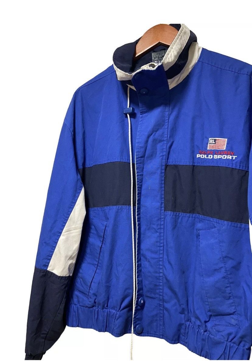 Polo Ralph Lauren × Ralph Lauren Sport × Vintage Vintage Polo Sport USA Flag Utility Full Zip Jacket Size L Size US L / EU 52-54 / 3 - 3 Thumbnail