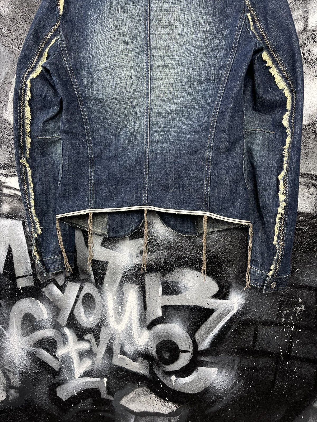 Marithe + Francois Girbaud Marithe Francois Girbaud Designed Denim Blazer Jacket Size M / US 6-8 / IT 42-44 - 6 Thumbnail