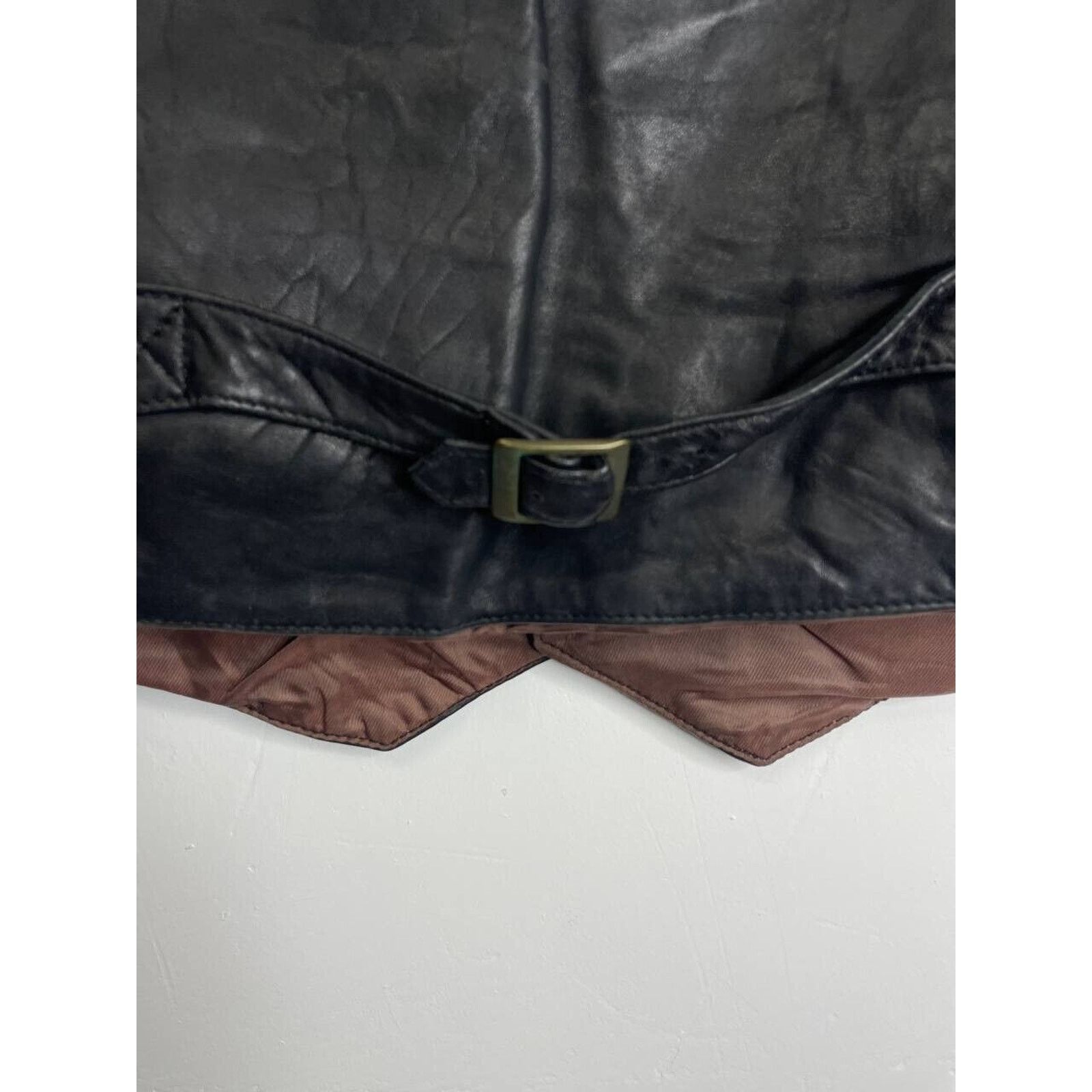 Vintage Vintage Trapper Black Leather Vest L Western Biker Style Size US L / EU 52-54 / 3 - 6 Thumbnail