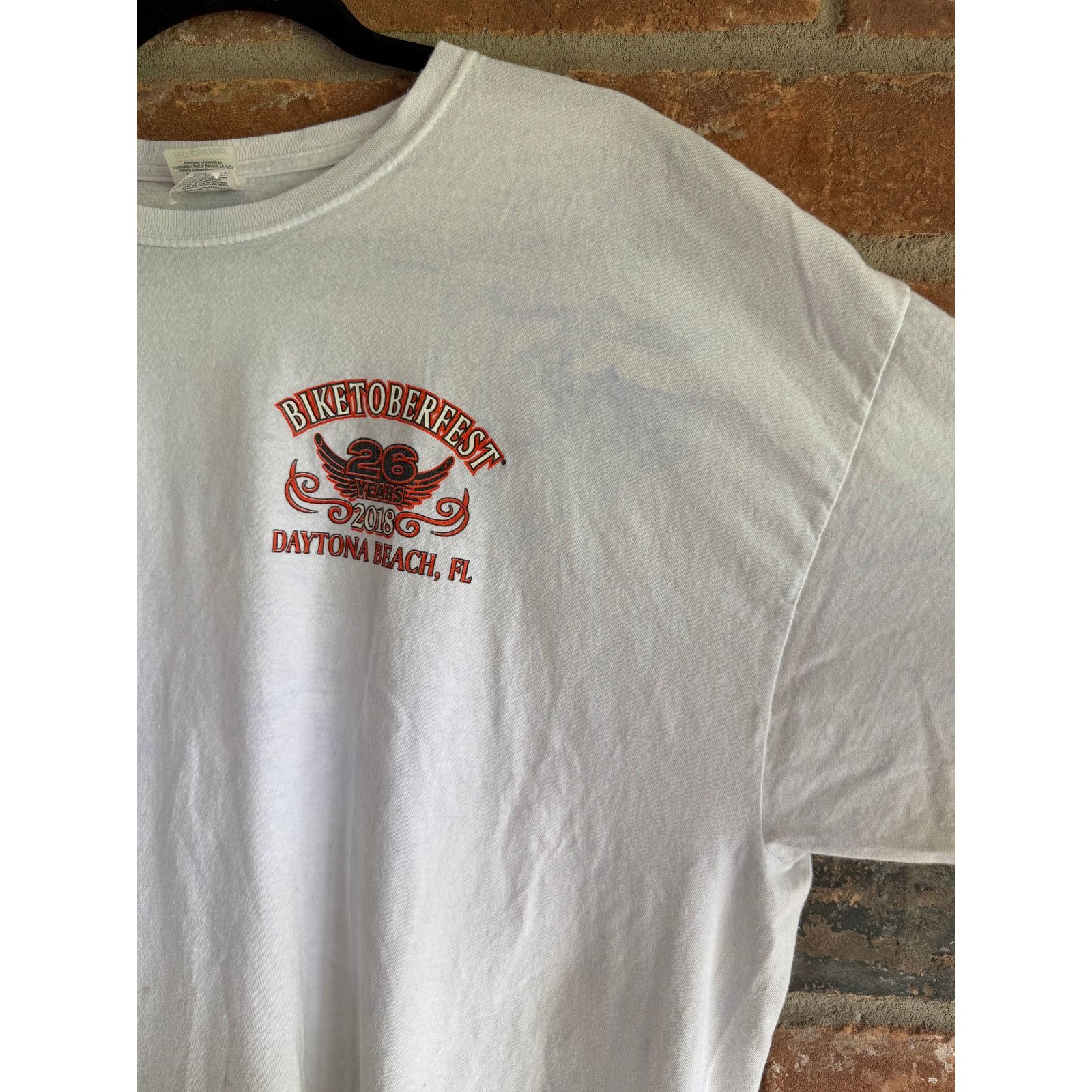 Fruit Of The Loom 2018 Biketoberfest Daytona Beach Tee 2XL Biker Shirt Size US XXL / EU 58 / 5 - 3 Thumbnail