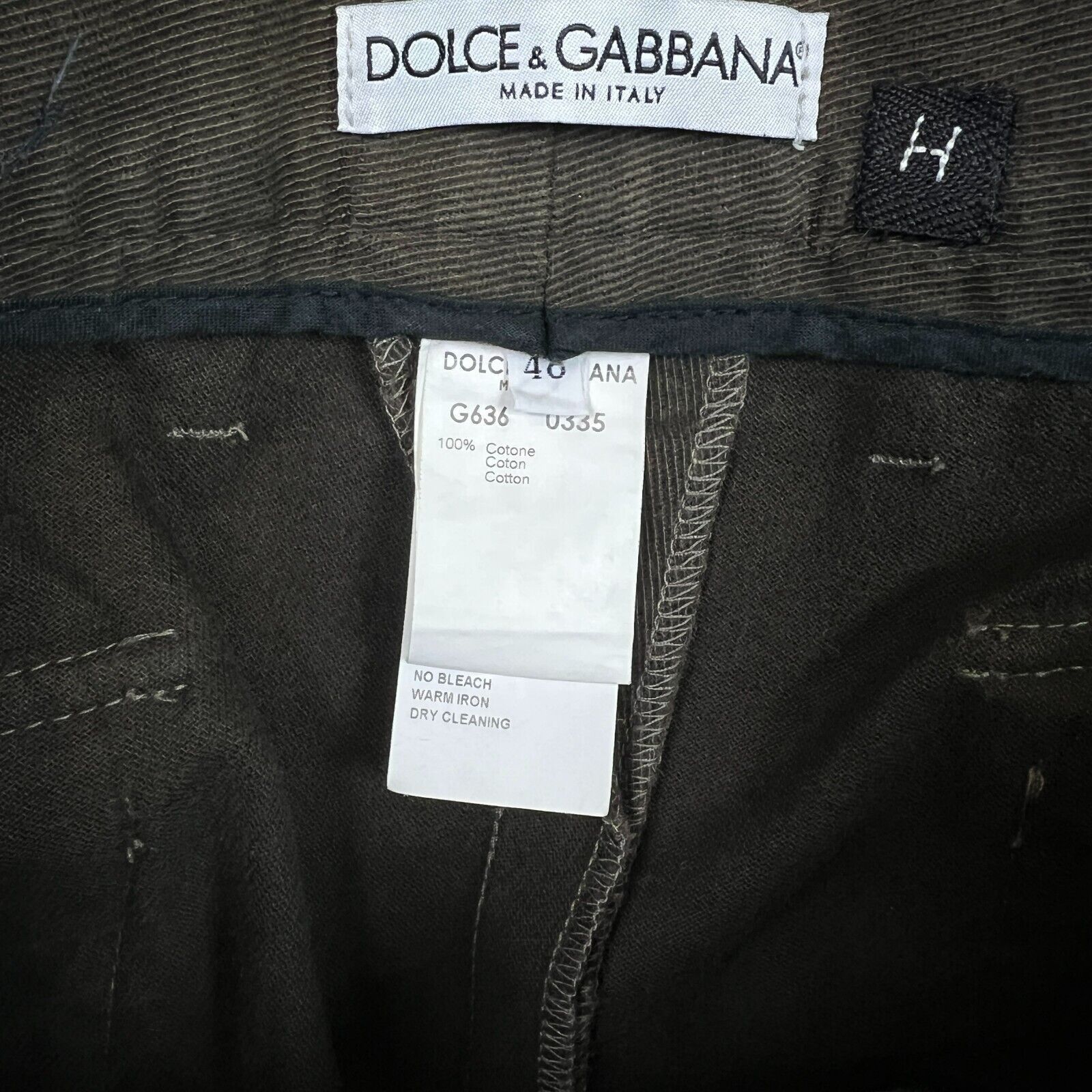 Dolce & Gabbana Dolce & Gabbana Pants 32x31 Casual Corduroy Relaxed Trousers Size US 32 / EU 48 - 8 Thumbnail