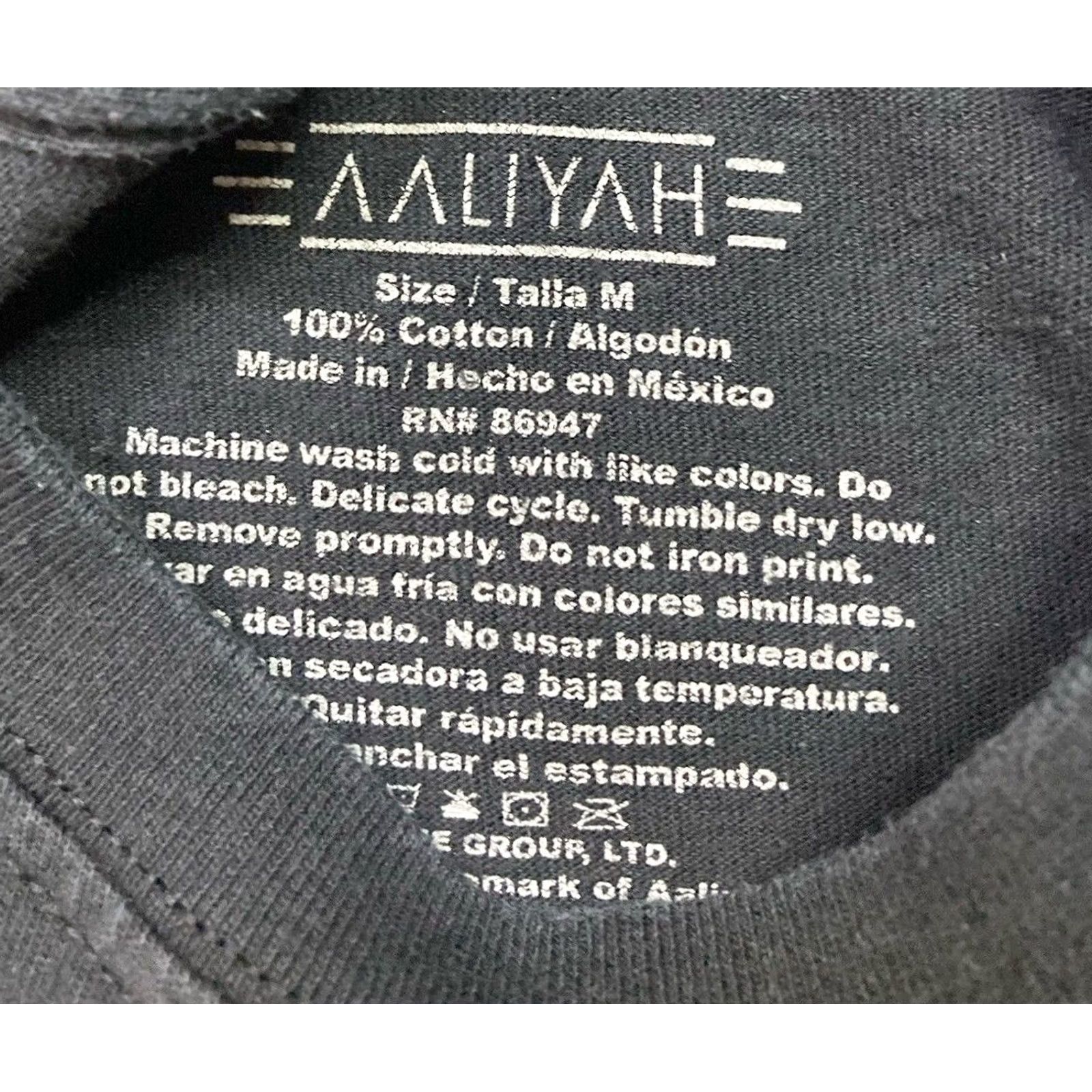 Vintage Aaliyah Graphic Shirt Women Medium Black Long Sleeve Music Casual Party Size M / US 6-8 / IT 42-44 - 4 Thumbnail