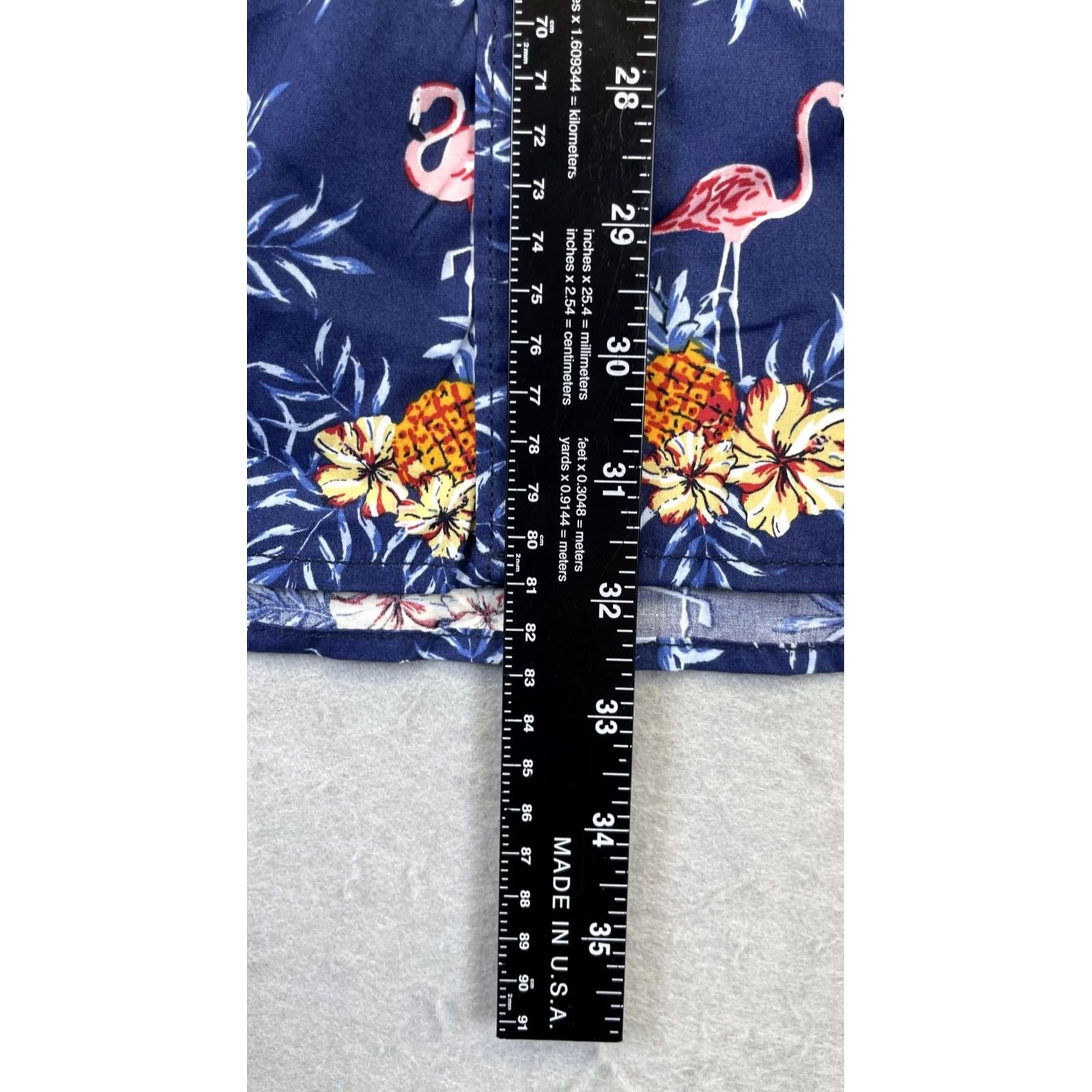 Paradise MBX Shirt Mens XL Navy Paradise Slim Fit Peached Poplin Hawaiian Size US XL / EU 56 / 4 - 6 Thumbnail
