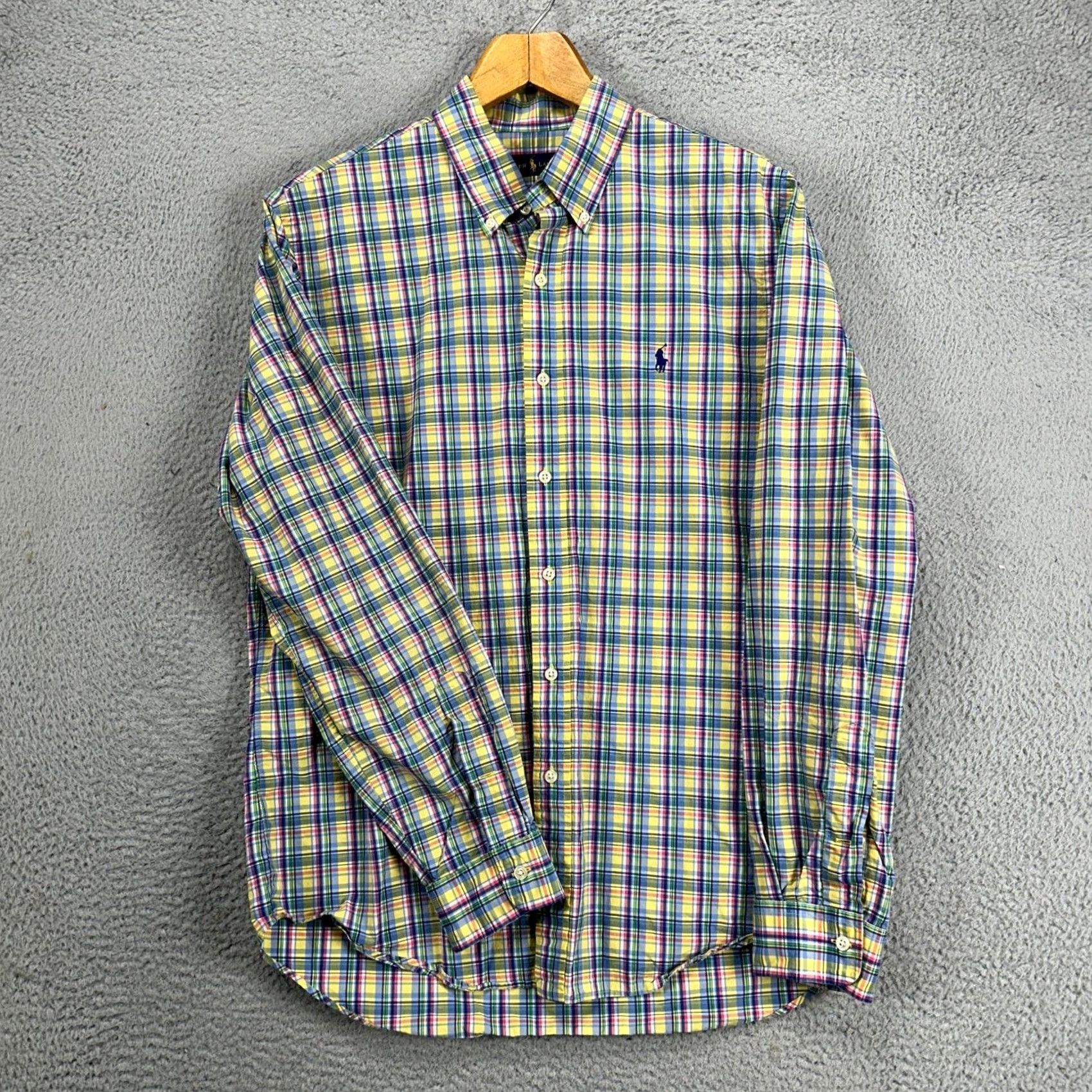 Ralph Lauren Ralph Lauren Button-Up Shirt Mens Large Multi Plaid Long Sleeve Pony Tartan Plaid Cotton Casual Winter Accessories: Breathable, 44 inch Chest Size US L / EU 52-54 / 3 - 4 Thumbnail