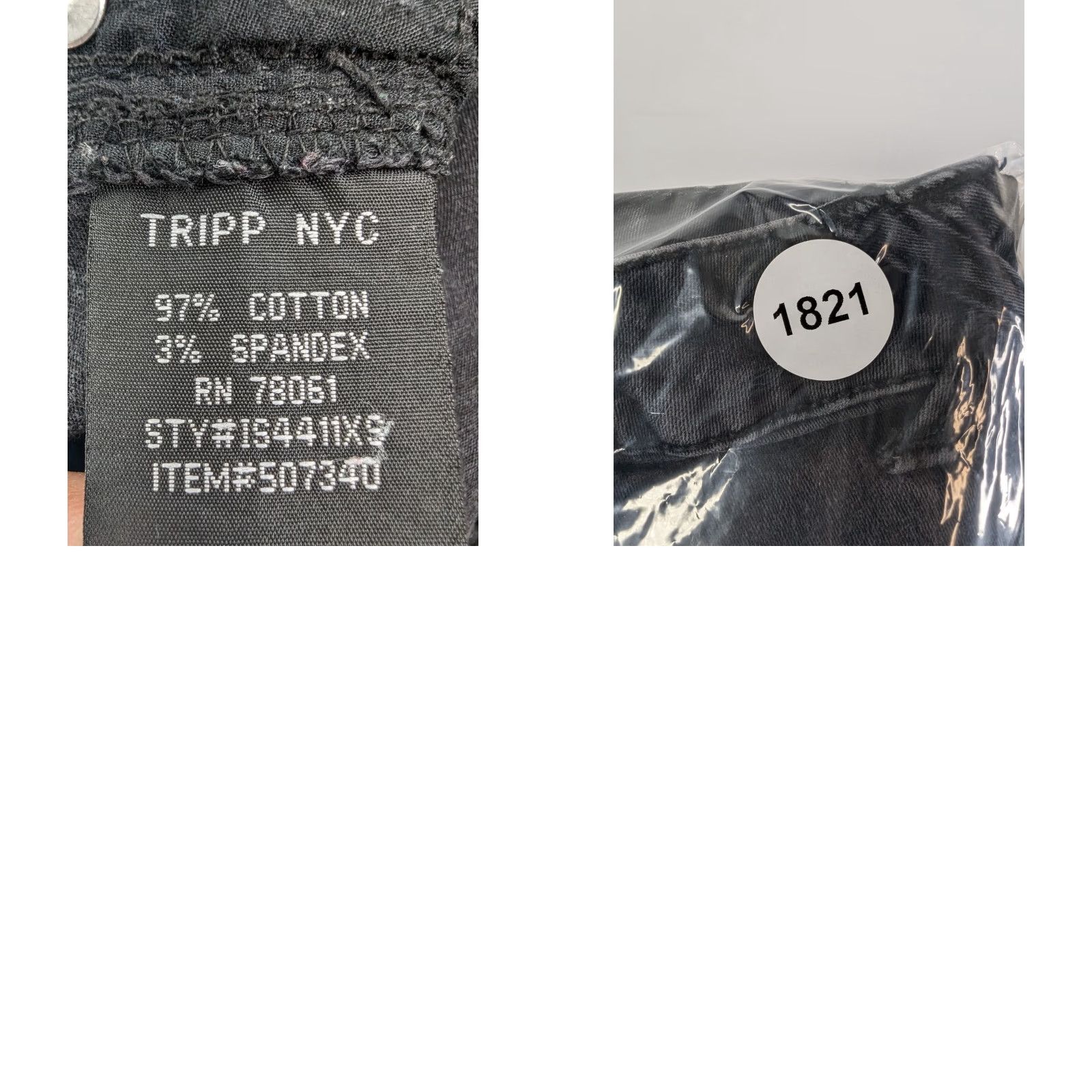 Tripp NYC VINTAGE Tripp NYC Jeans Womens Size 16S Black Stretch Skinny 90s Gothic Punk Emo Skating Size 38" / US 16 / IT 52 - 9 Thumbnail