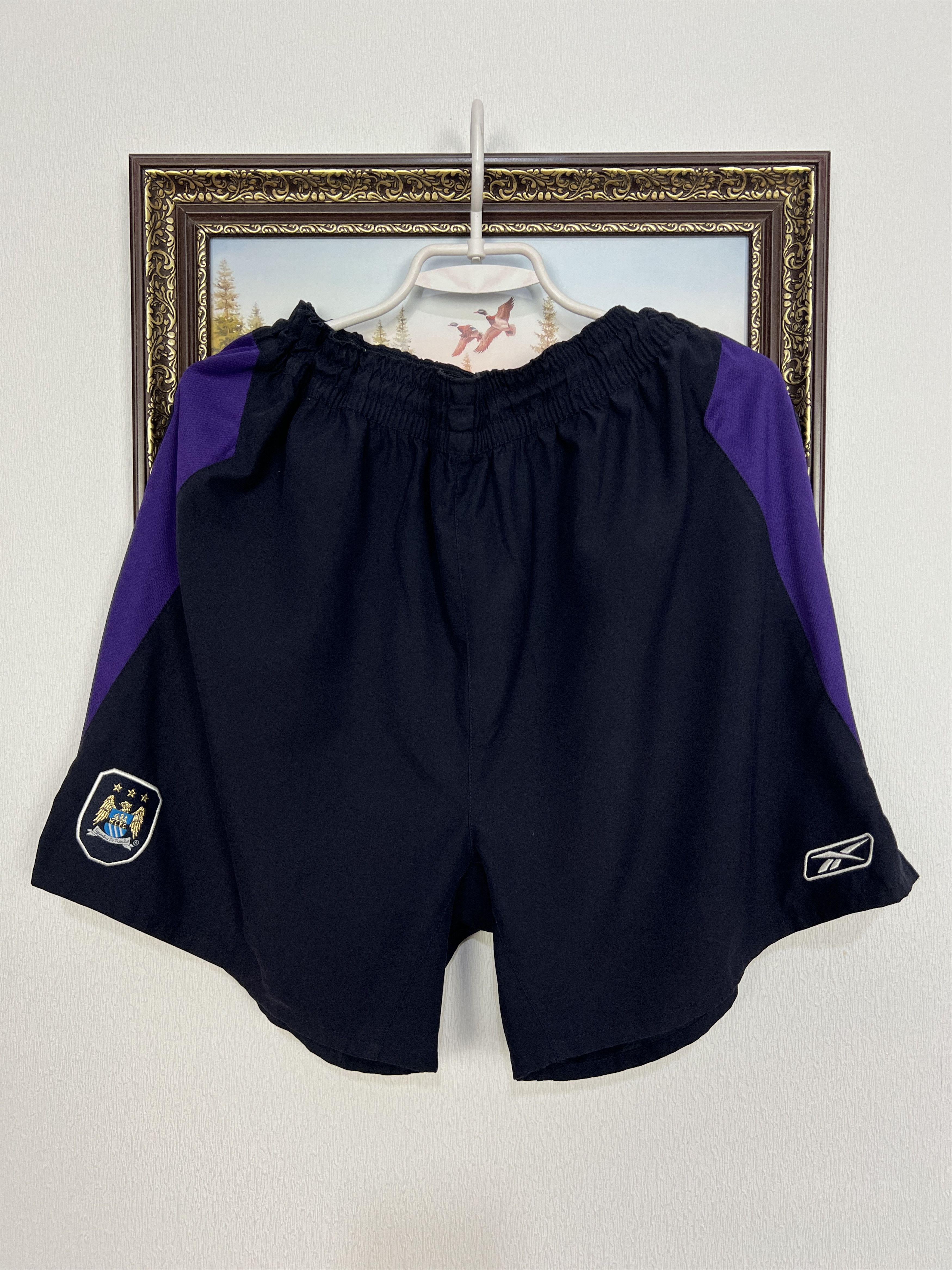 Reebok Vintage Manchester City Football Shorts Soccer Athletic Size US 36 / EU 52 - 1 Thumbnail