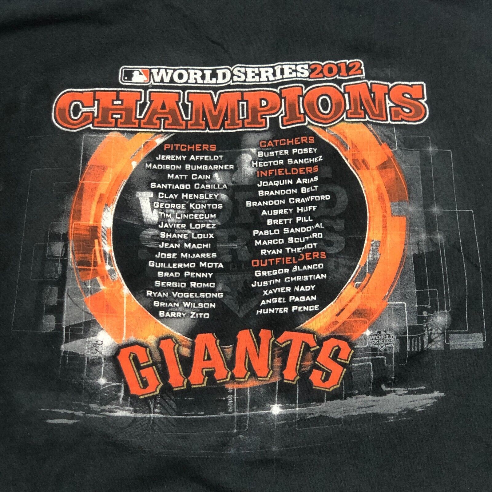MLB × Vintage 2012 SF Giants World Series Champions MLB Tee Shirt Size XL Size US XL / EU 56 / 4 - 5 Thumbnail