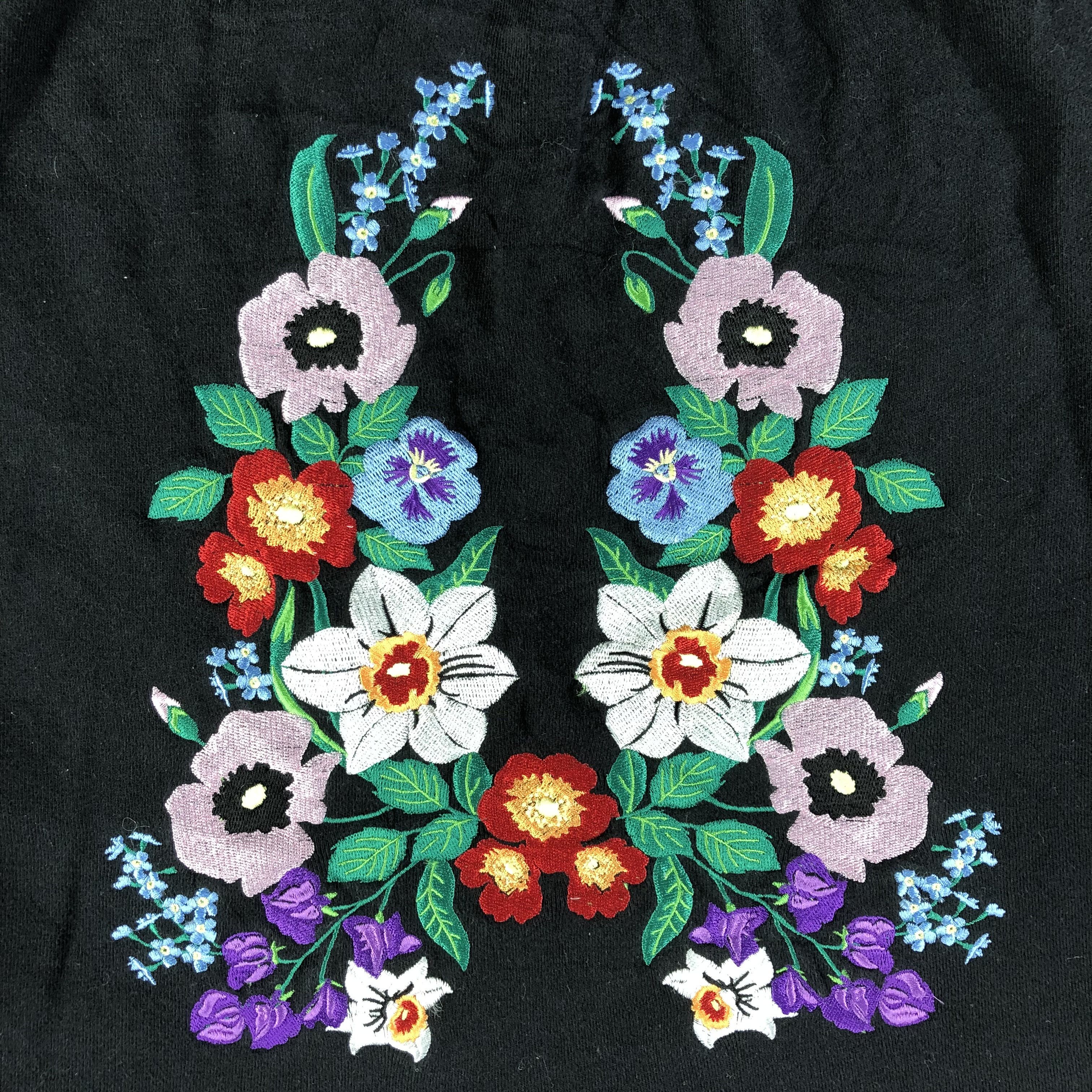 Japanese Brand Jouetie Embroidered Flower Sweatshirt F211 Size US M / EU 48-50 / 2 - 3 Thumbnail