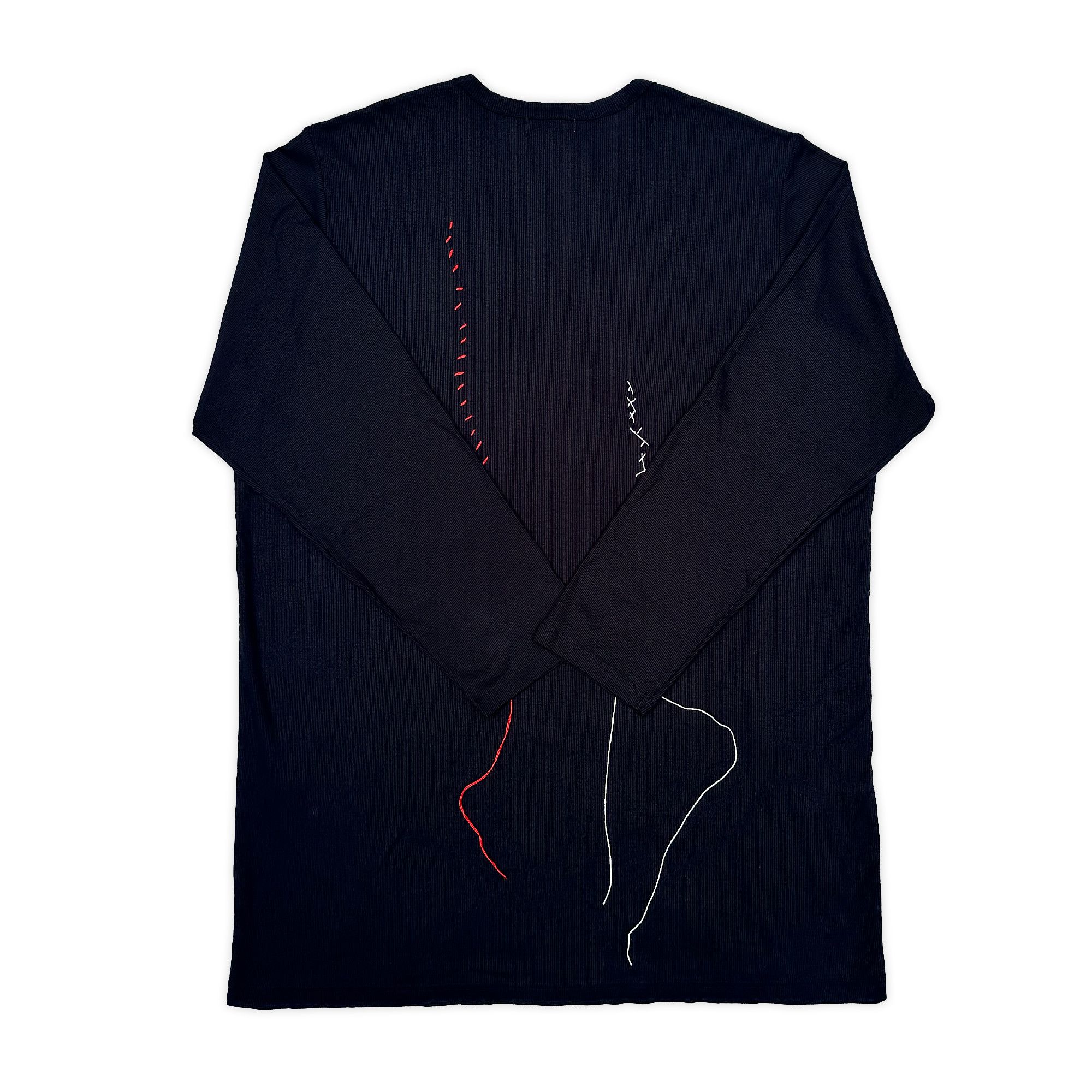 Yohji Yamamoto Pour Homme Embroidery Sweater Size US M / EU 48-50 / 2 - 5 Thumbnail