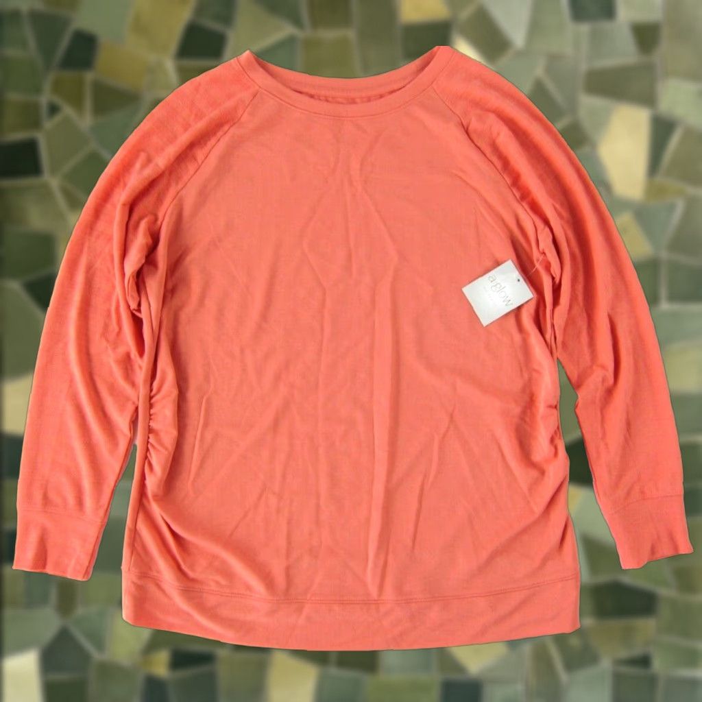 Vintage NWT a:glow Camry Maternity Soft Jersey Orange Pregnancy Sweatshirt Women XL Size XL / US 12-14 / IT 48-50 - 1 Thumbnail