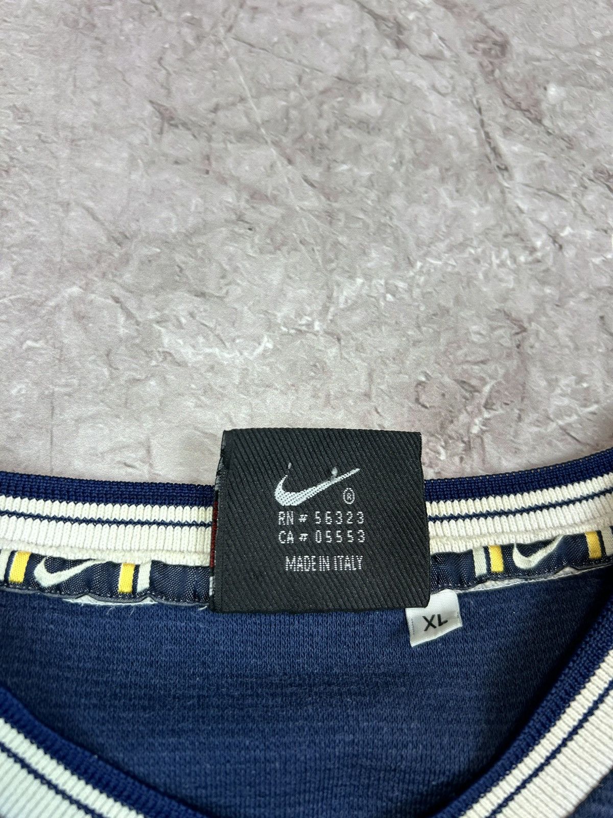 Nike × Vintage Men's Nike Premier Swoosh Sweatshirt Size XL Washed Navy Size US XL / EU 56 / 4 - 8 Thumbnail