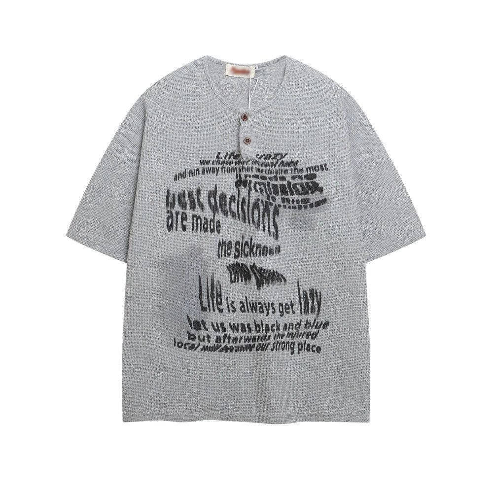 Vintage Men's high street trend graffiti letter print T-shirt Size US M / EU 48-50 / 2 - 1 Thumbnail