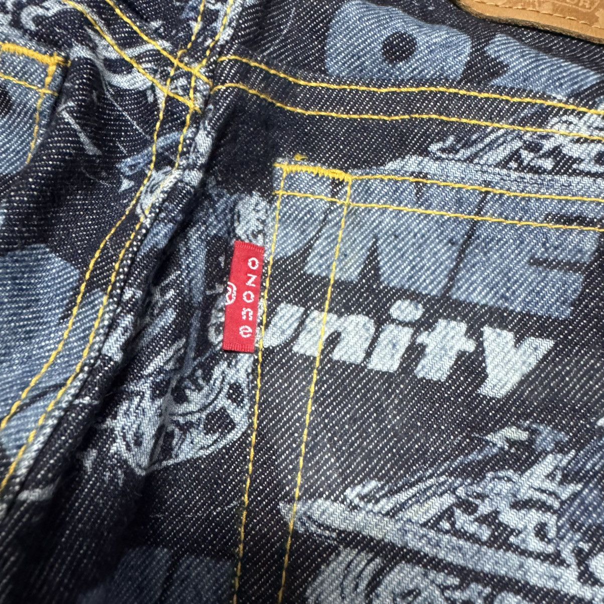 Hysteric Glamour OZONE COMMUNITY Motorcycle Print Denim Flare Jeans Size US 28 / EU 44 - 20 Thumbnail