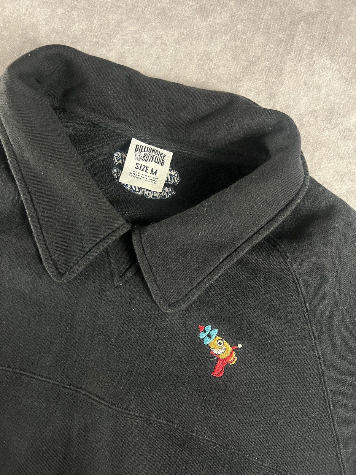 Billionaire Boys Club BILLIONAIRE BOYS CLUB Raygun Collared Crewneck Black M Size Size US M / EU 48-50 / 2 - 2 Thumbnail