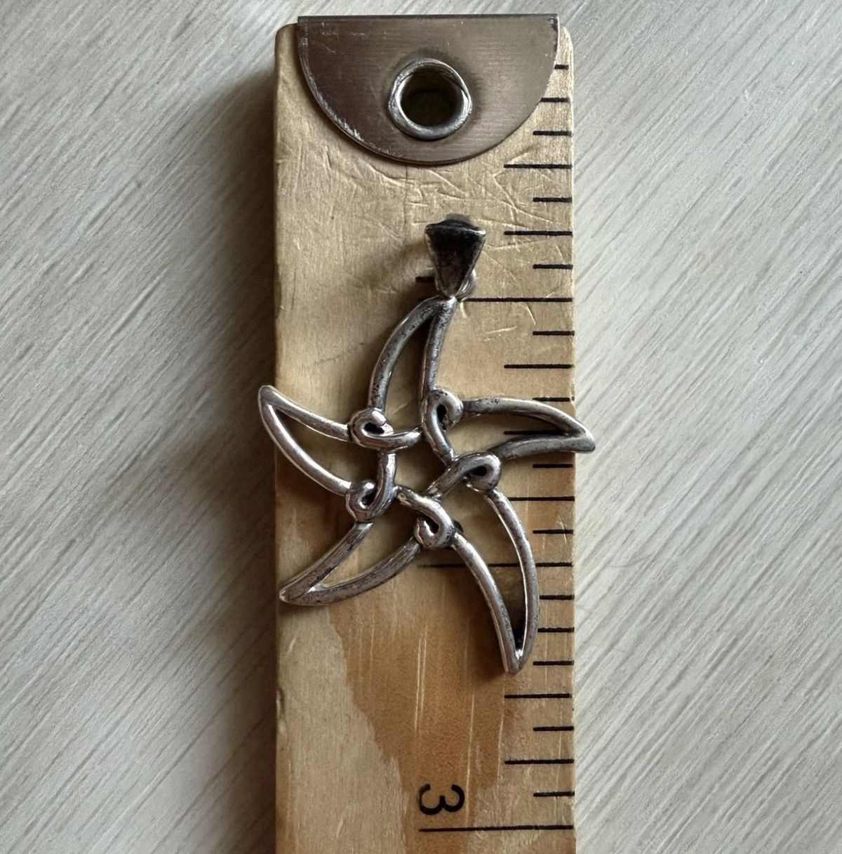 Vintage Vintage 925 Silver Starfish Knot Pendant Celtic Makers Mark Size ONE SIZE - 4 Thumbnail