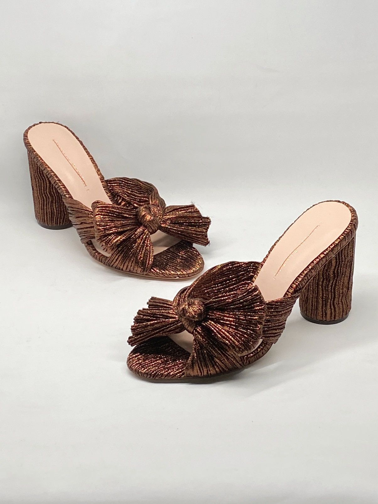 Loeffler Randall Loeffler Randall Metallic Lamé Block-Heel Mules size 7 Size US 7 / IT 37 - 1 Thumbnail