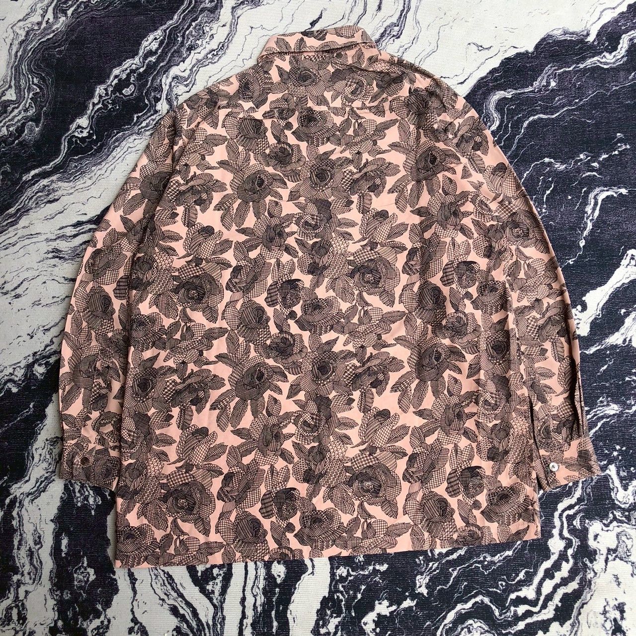 Balenciaga Vintage 90s Y2K Balenciaga Floral Print Long Sleeve Shirt Size US M / EU 48-50 / 2 - 6 Thumbnail